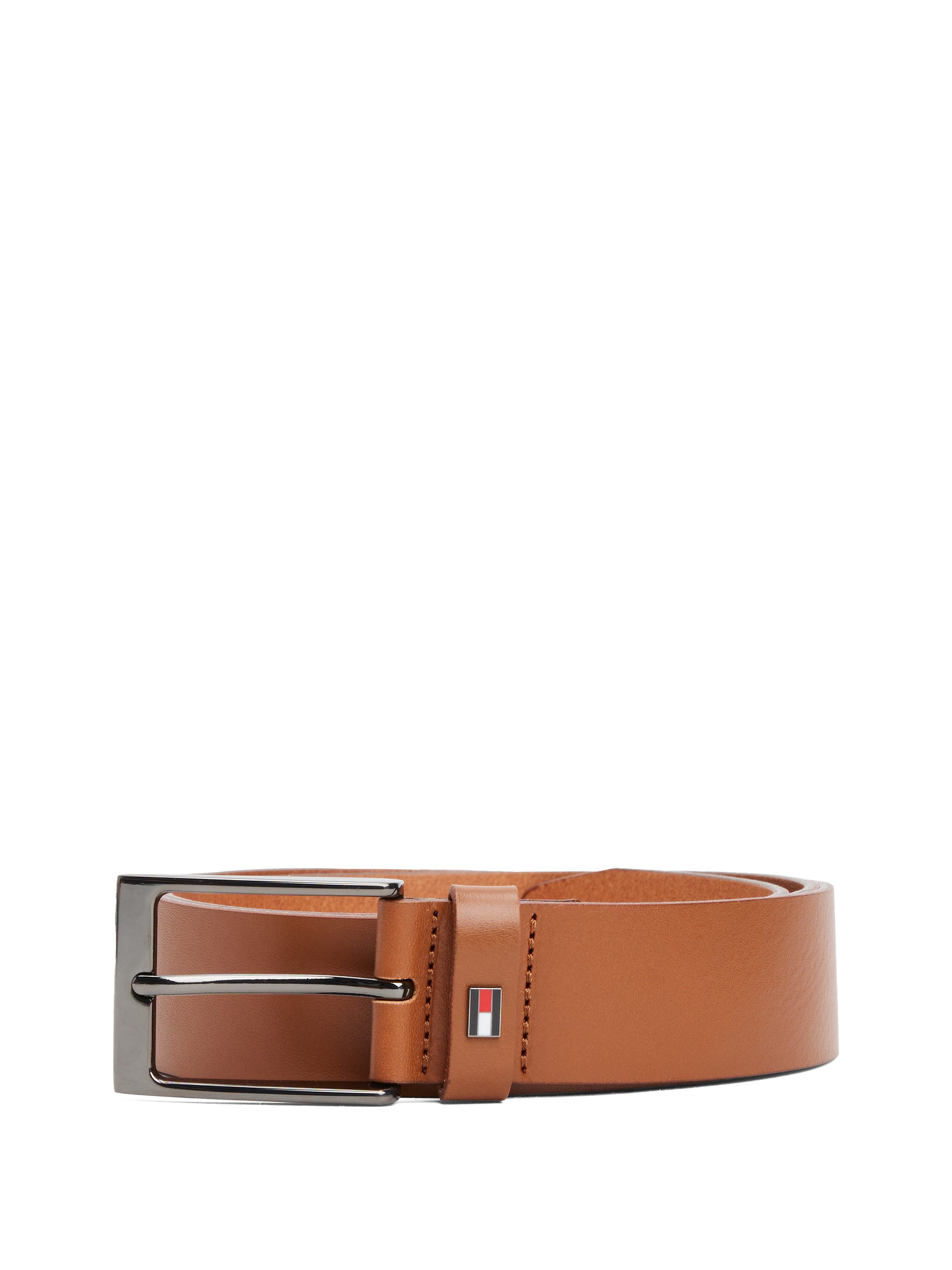 Tommy Hilfiger Leren riem LAYTON 3.5 Metalen patch, eenvoudige doornsluiting