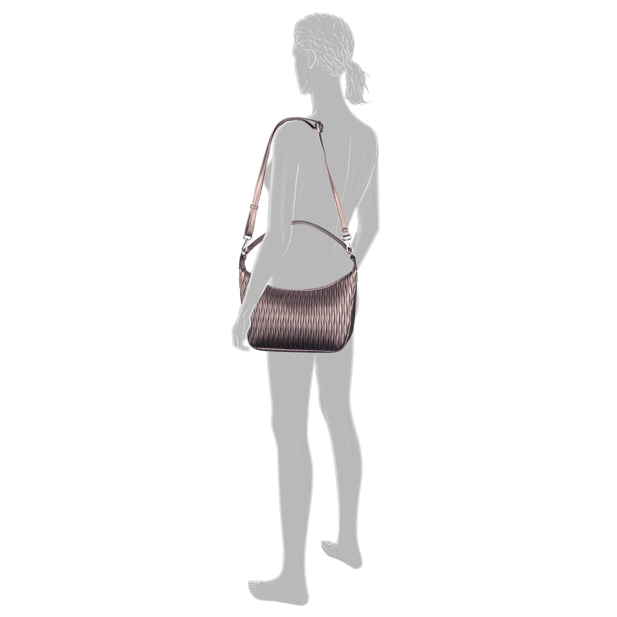 Gabor Hobo-tas Dyana van zacht materiaal zorgvuldig in golvende look gesmokt