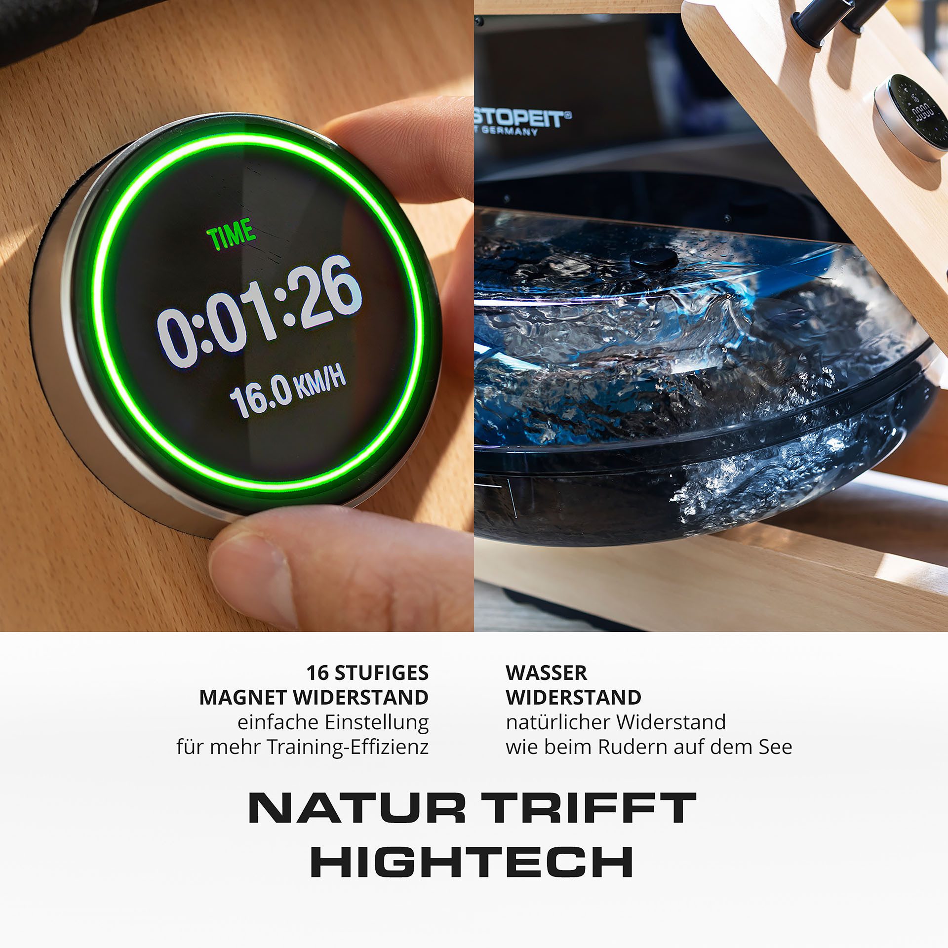 Christopeit Sport® Roeimachine WP 5000 Testwinnaar Stiftung Warentest editie 1/2025, roeimachine