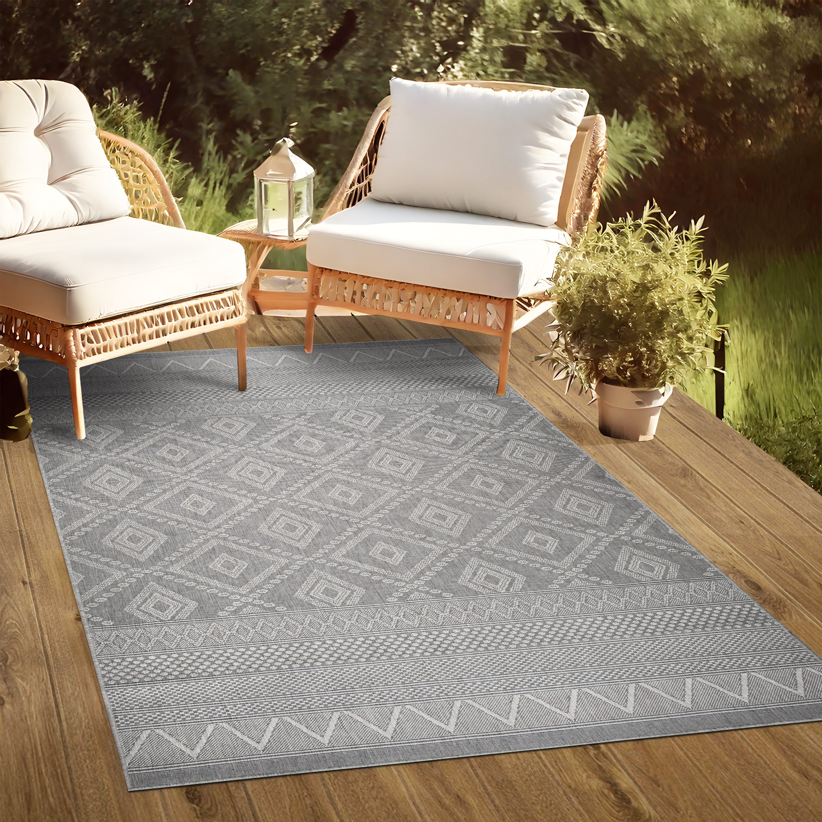 my home Vloerkleed Toronto is ook als loper verkrijgbaar Geschikt voor binnen en buiten, sisal-look, weerbestendig & uv-bestendig, boho