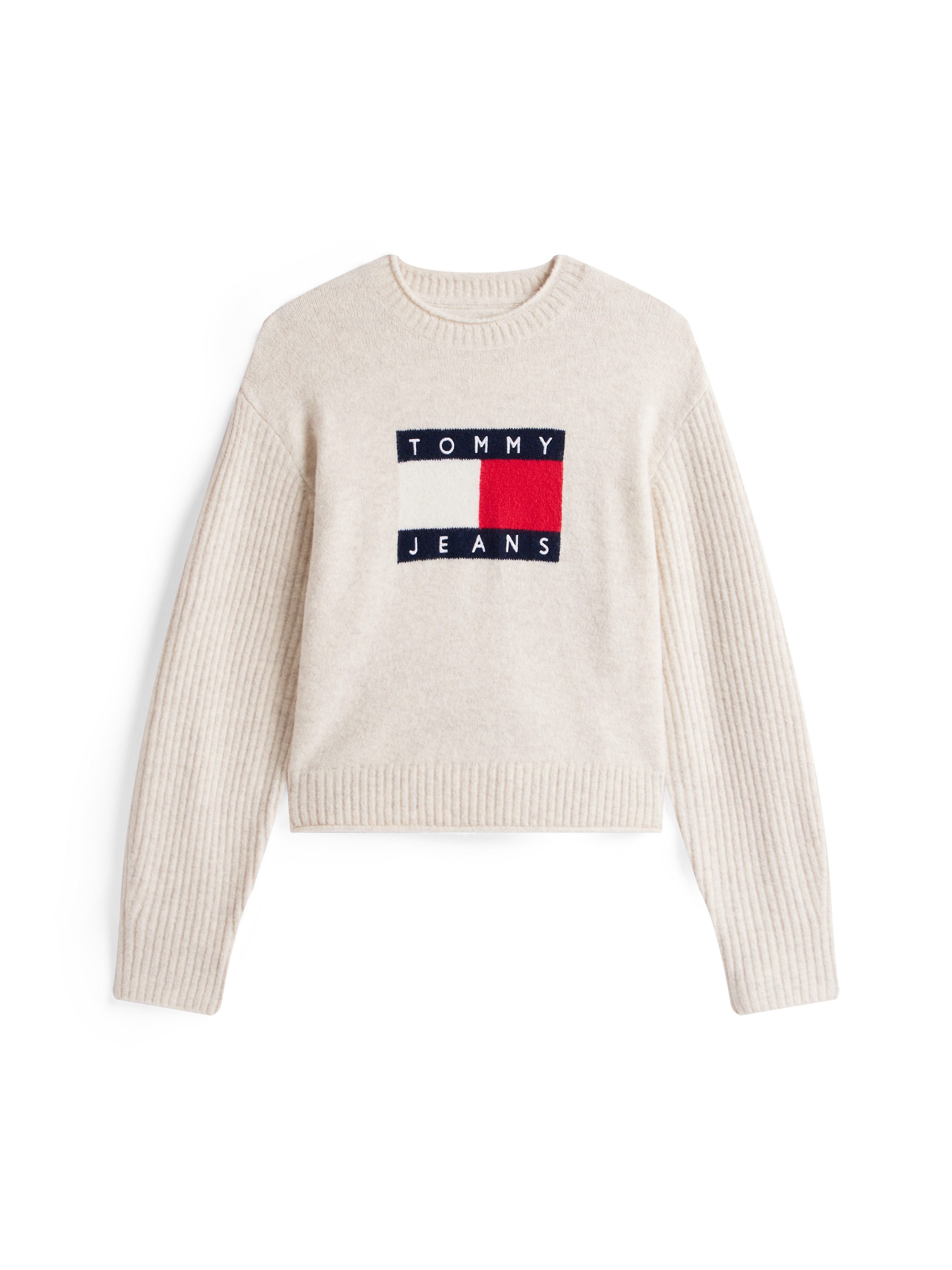TOMMY JEANS Gebreide trui TJW MELANGE FLAG SWEATER RIB EXT
