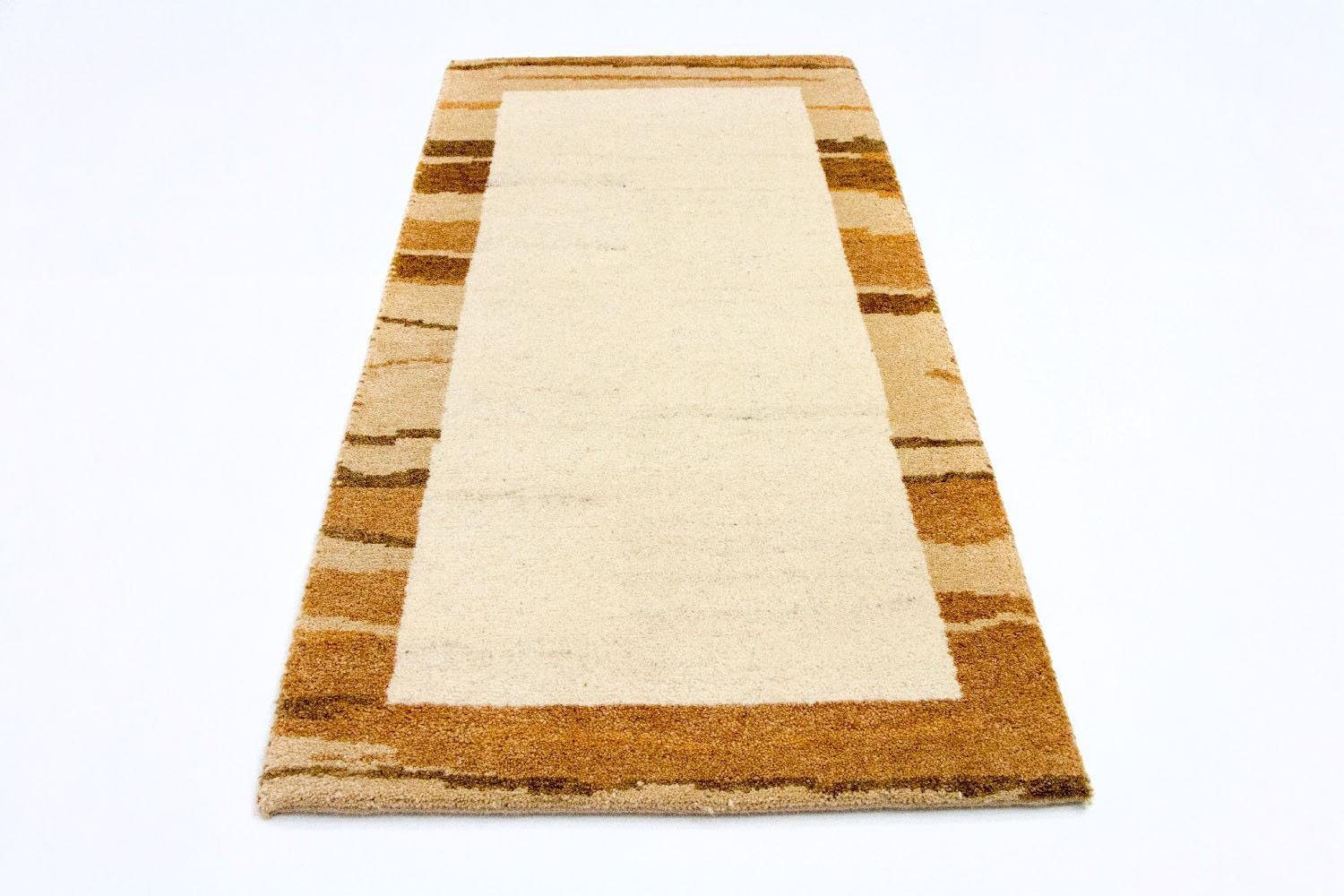 morgenland Wollen kleed Gabbeh-kleed met de hand geknoopt beige handgeknoopt