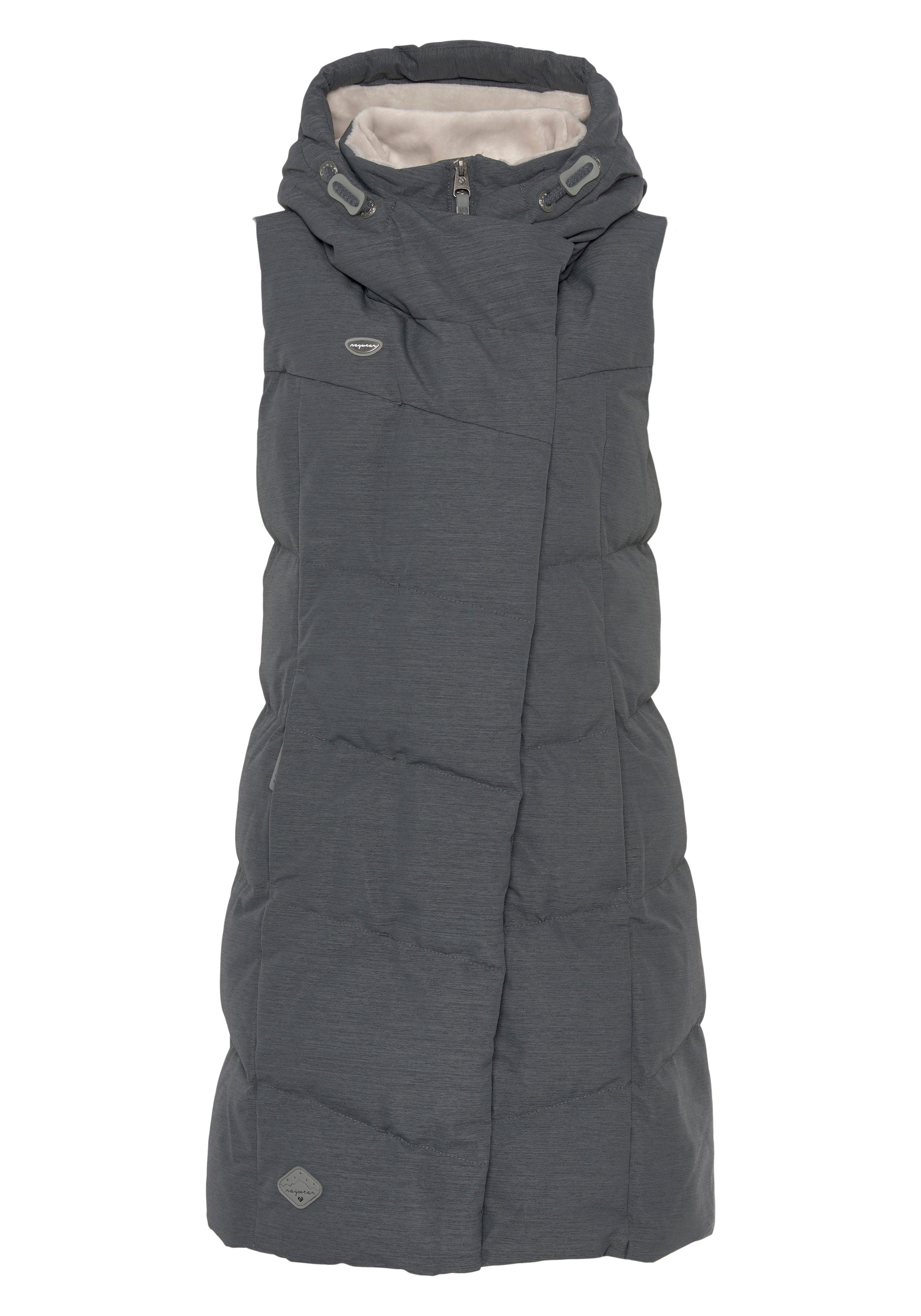Ragwear Bodywarmer PAVLINNA VEST O met gevoerde capuchon, waterdicht en ademend materiaal