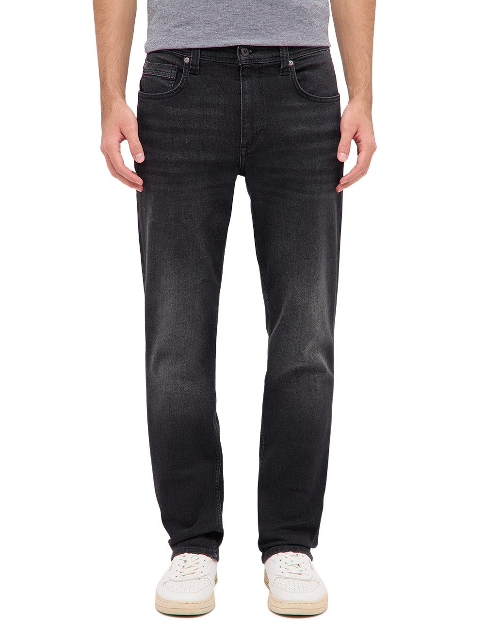MUSTANG Stretch jeans STYLE WASHINGTON STRAIGHT heren straight jeans maat 36 zwart