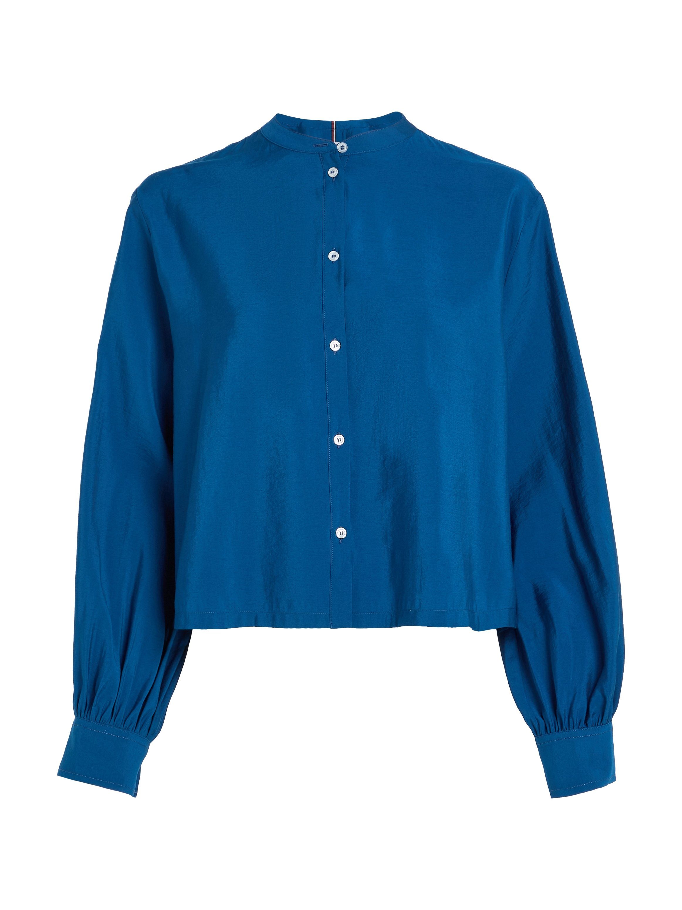 Tommy Hilfiger Blouse met lange mouwen met stijlvolle opstaande kraag