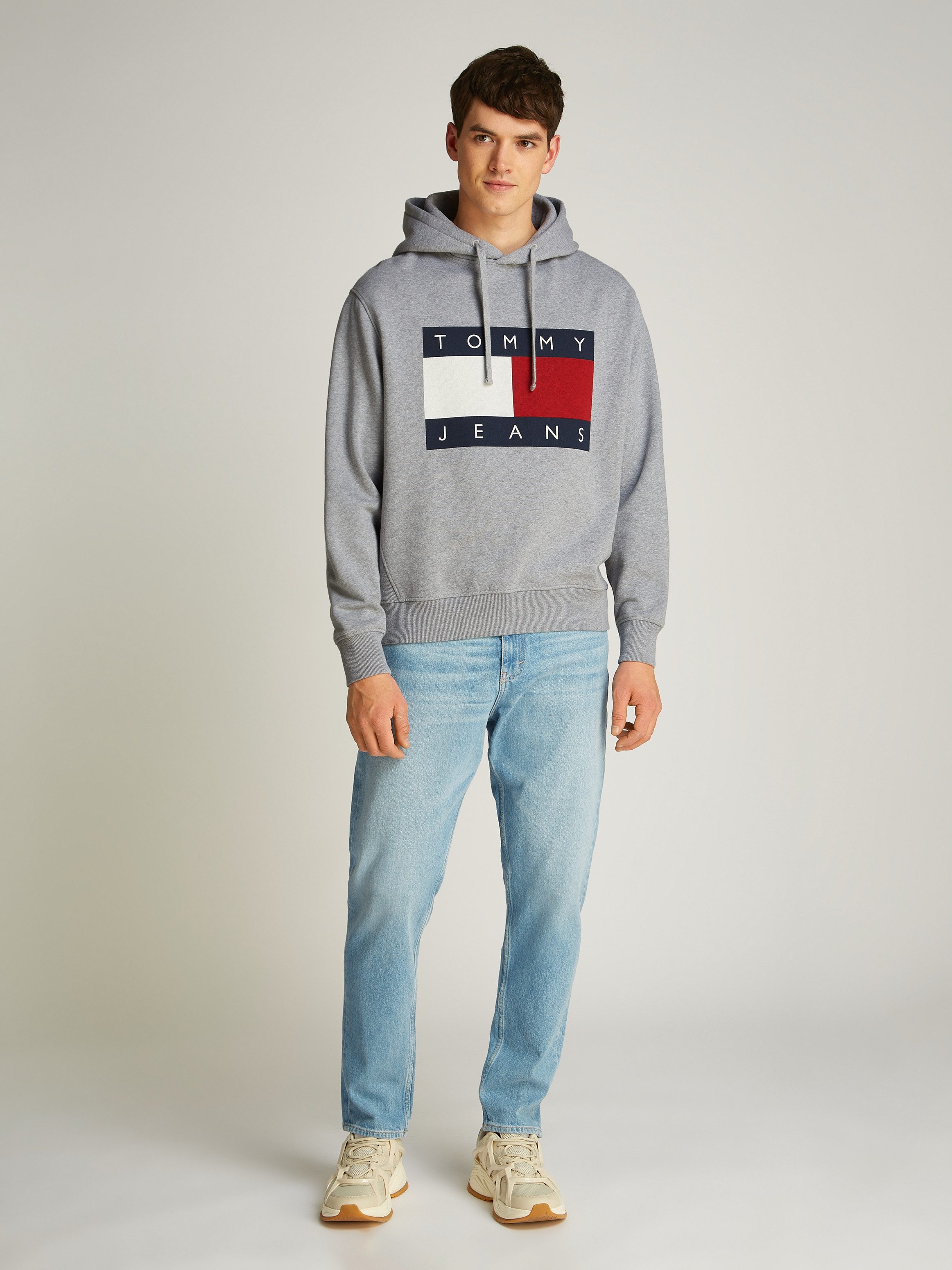 TOMMY JEANS Hoodie TJM MELANGE FLAG HOODIE