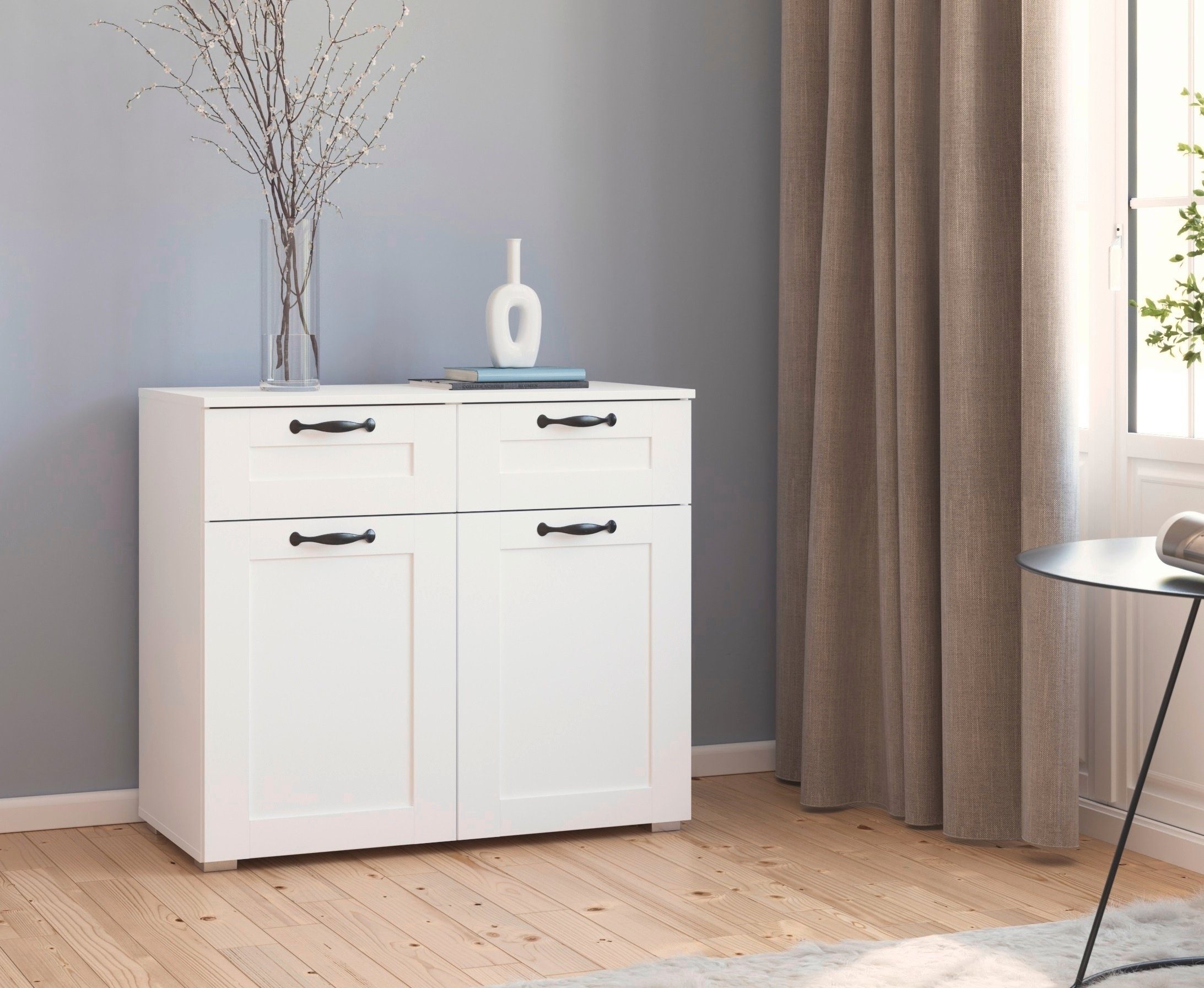 rauch Kast met laden en deuren Cottage by Aditio in scandinavisch landhuisstijl, 2 lades met softclose-functie