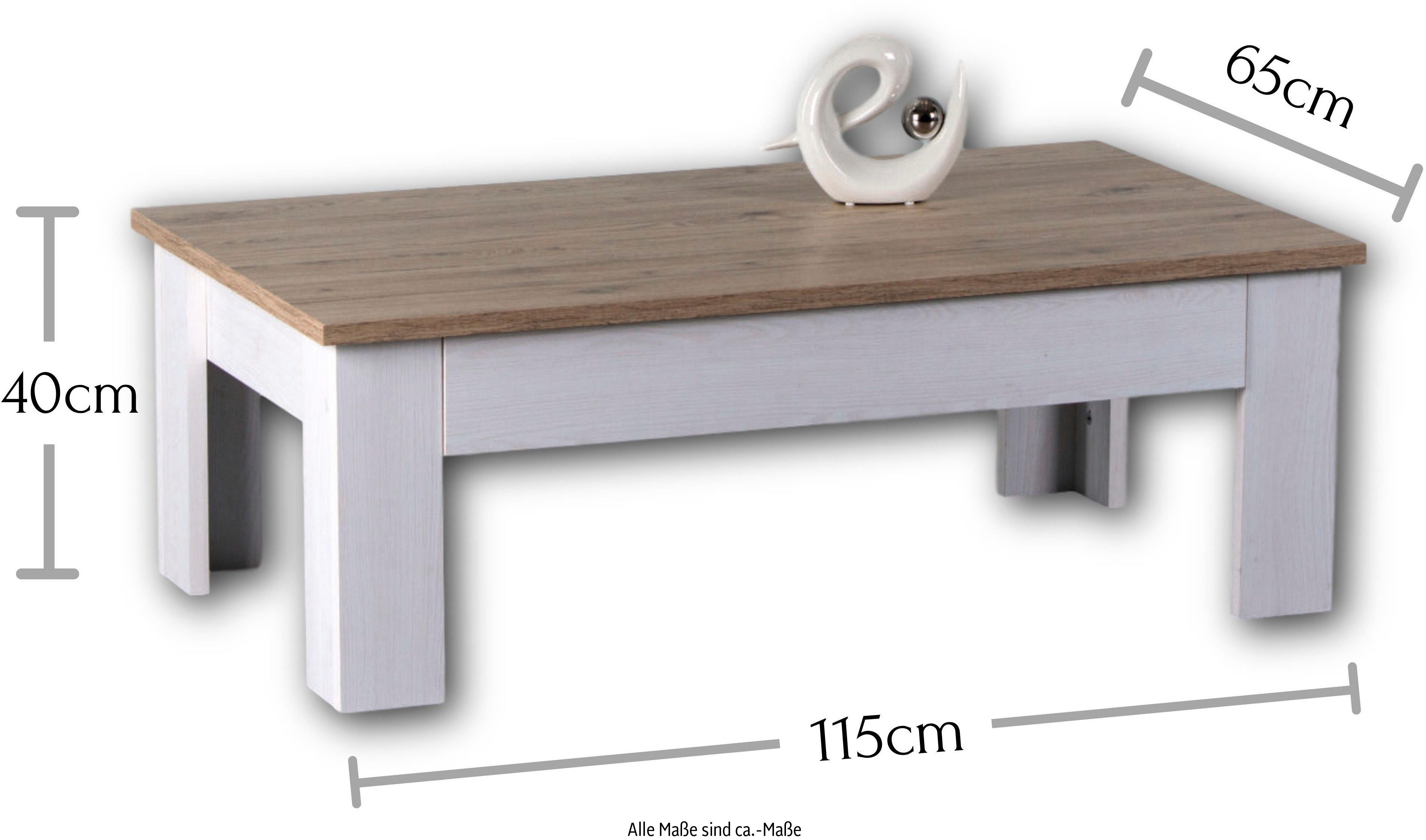 Stolkom Salontafel ROMANCE Landhuisstijl, tafel met accenten