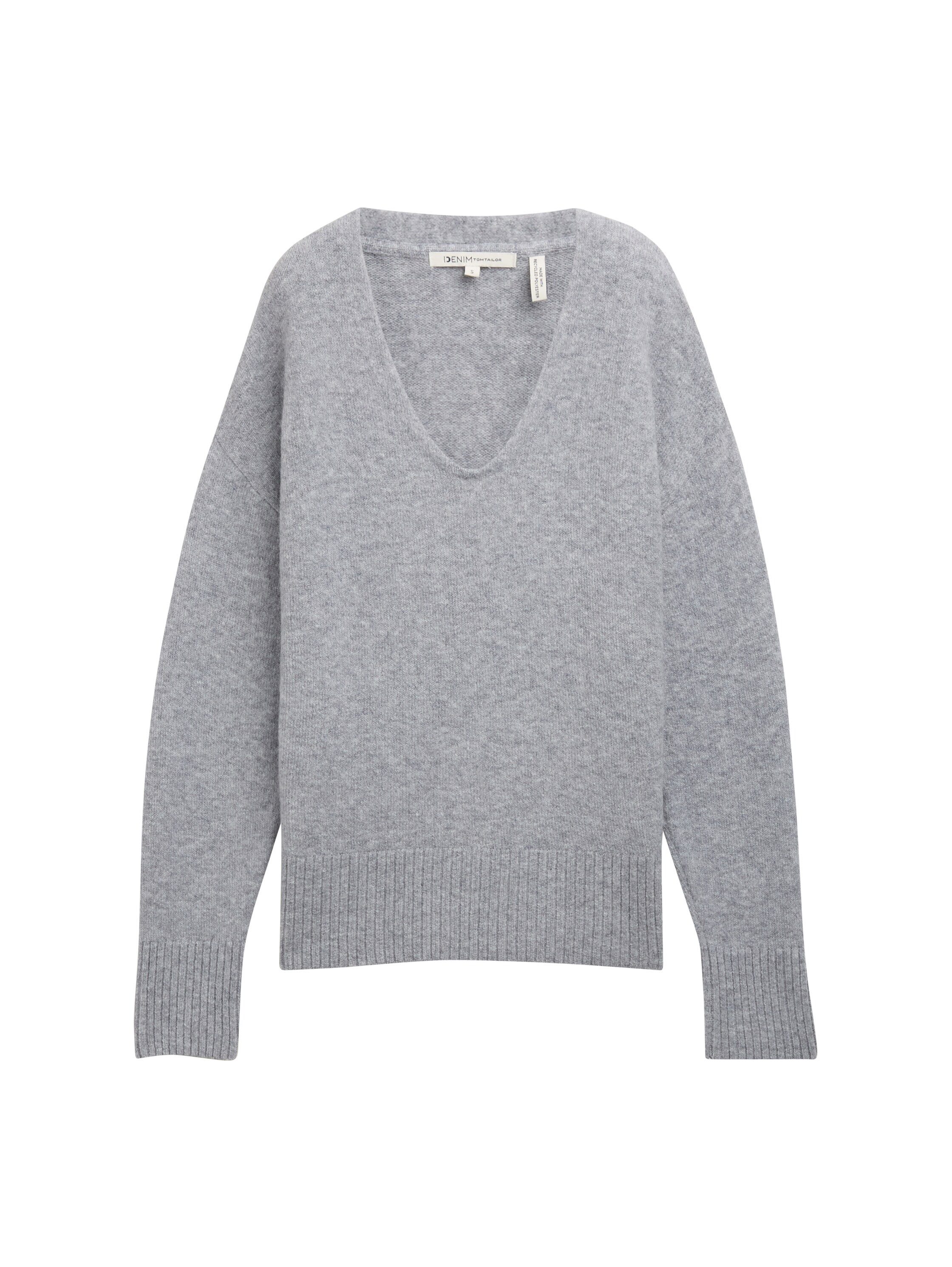 Tom Tailor Denim Gebreide trui met v-hals