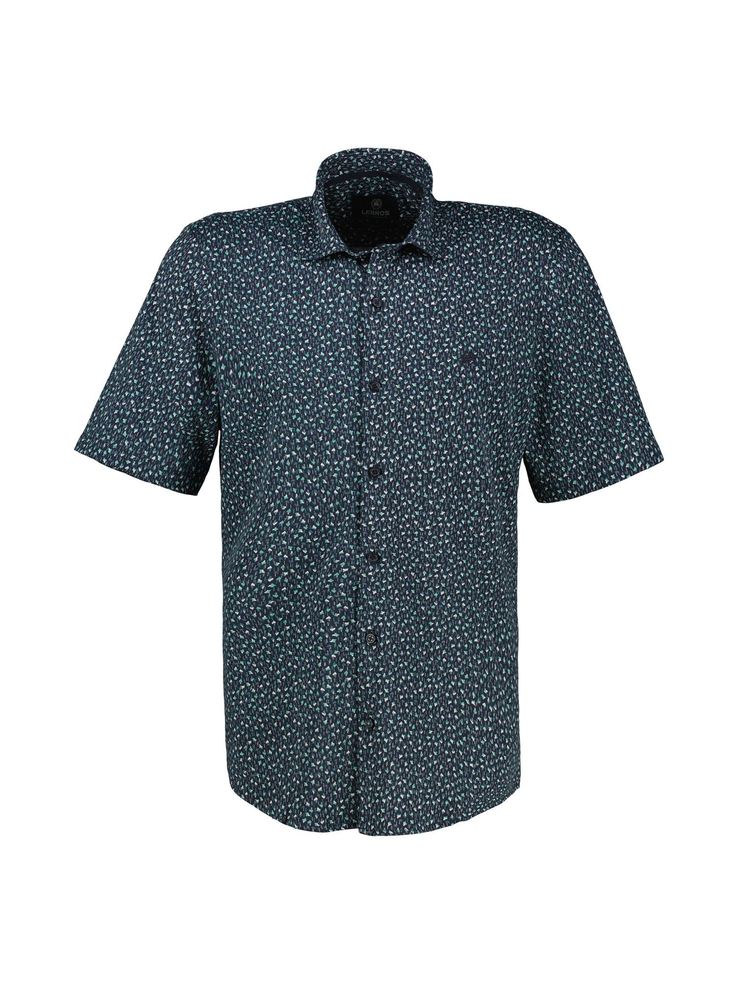 Lerros Overhemd met korte mouwen LERROS jersey overhemd voor heren, zomers gedessineerd