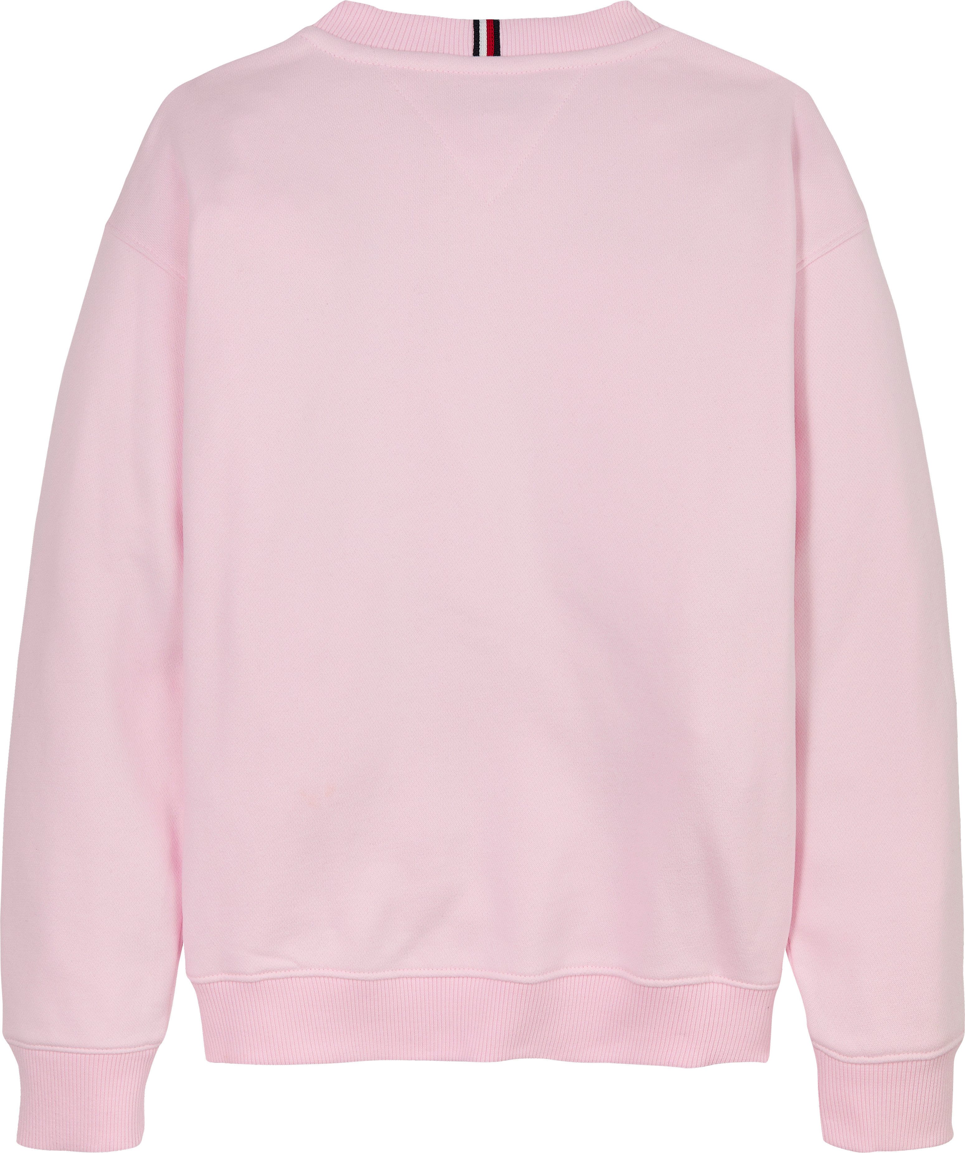 Tommy Hilfiger Sweatshirt MINI CORP C-NECK SWEATSHIRT voor kinderen tot 16 jaar, met logostiksel