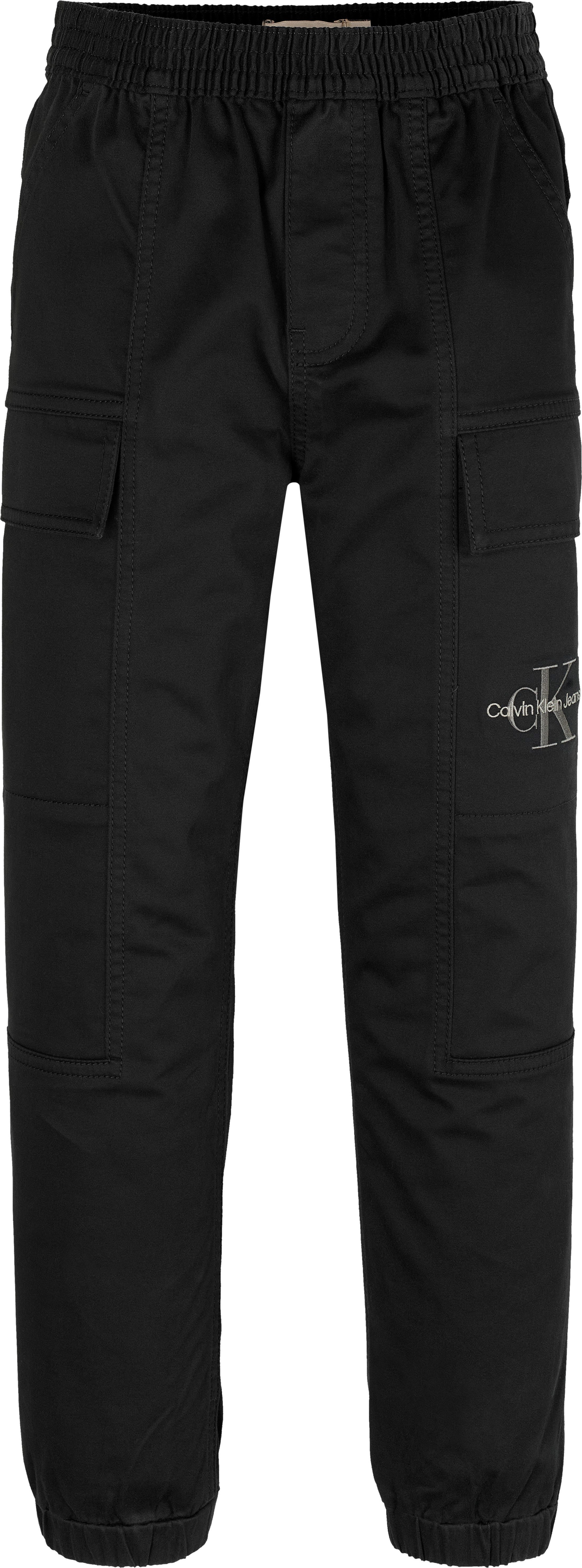 Calvin Klein Sweatbroek ESSENTIAL WOVEN CARGO PANTS voor kinderen tot 16 jaar met logo-print