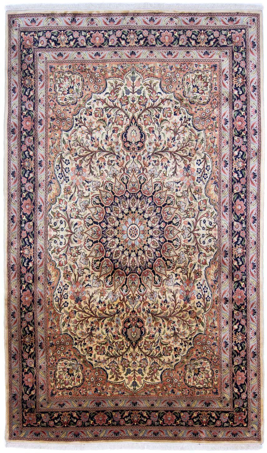 morgenland Wollen kleed Sarough medaillon beige 328 x 197 cm Uniek exemplaar met certificaat