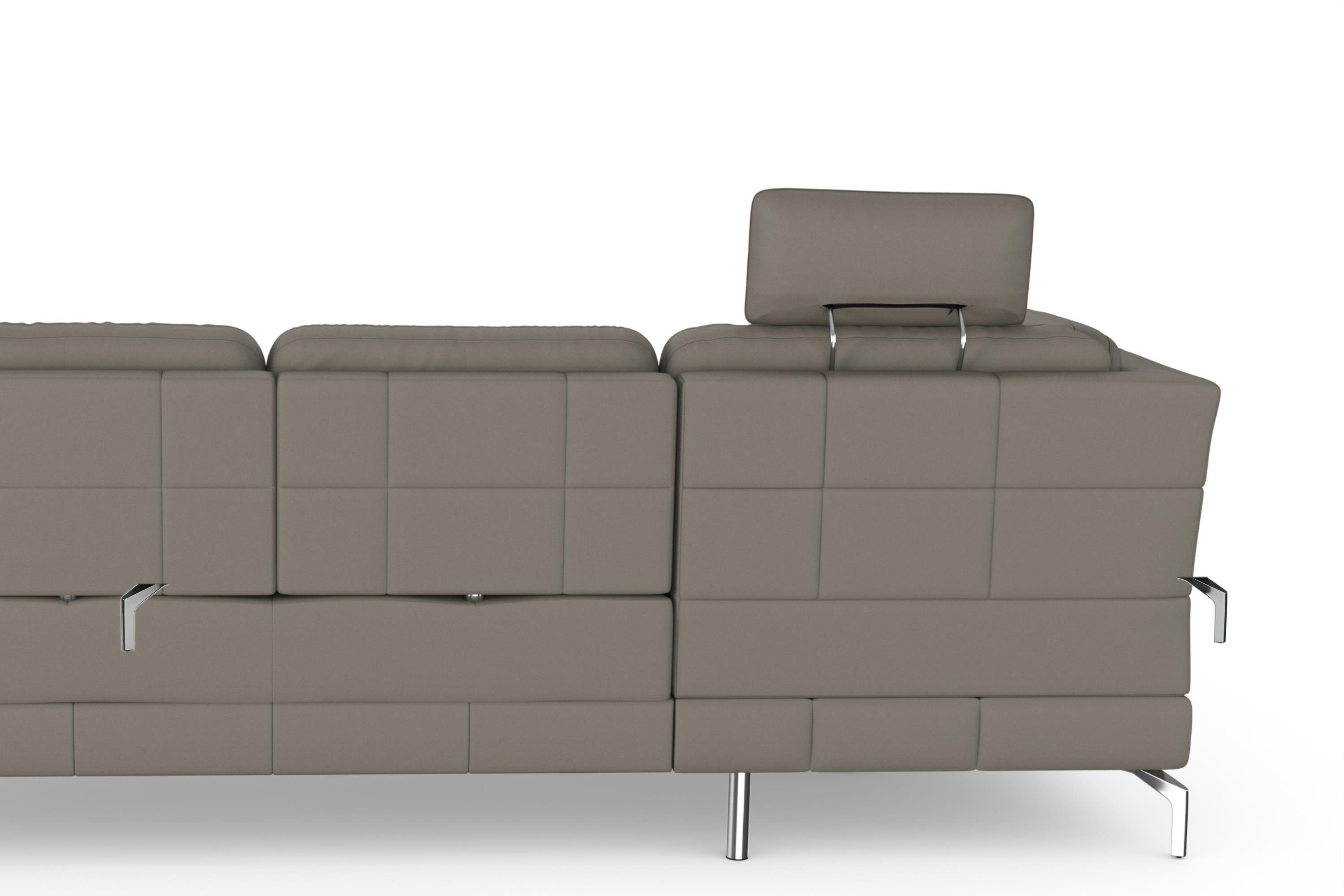 sit&more Hoekbank Bendigo L-vorm inclusief zitdiepteverstelling, bodemvrijheid 15 cm, in 2 pootkleuren