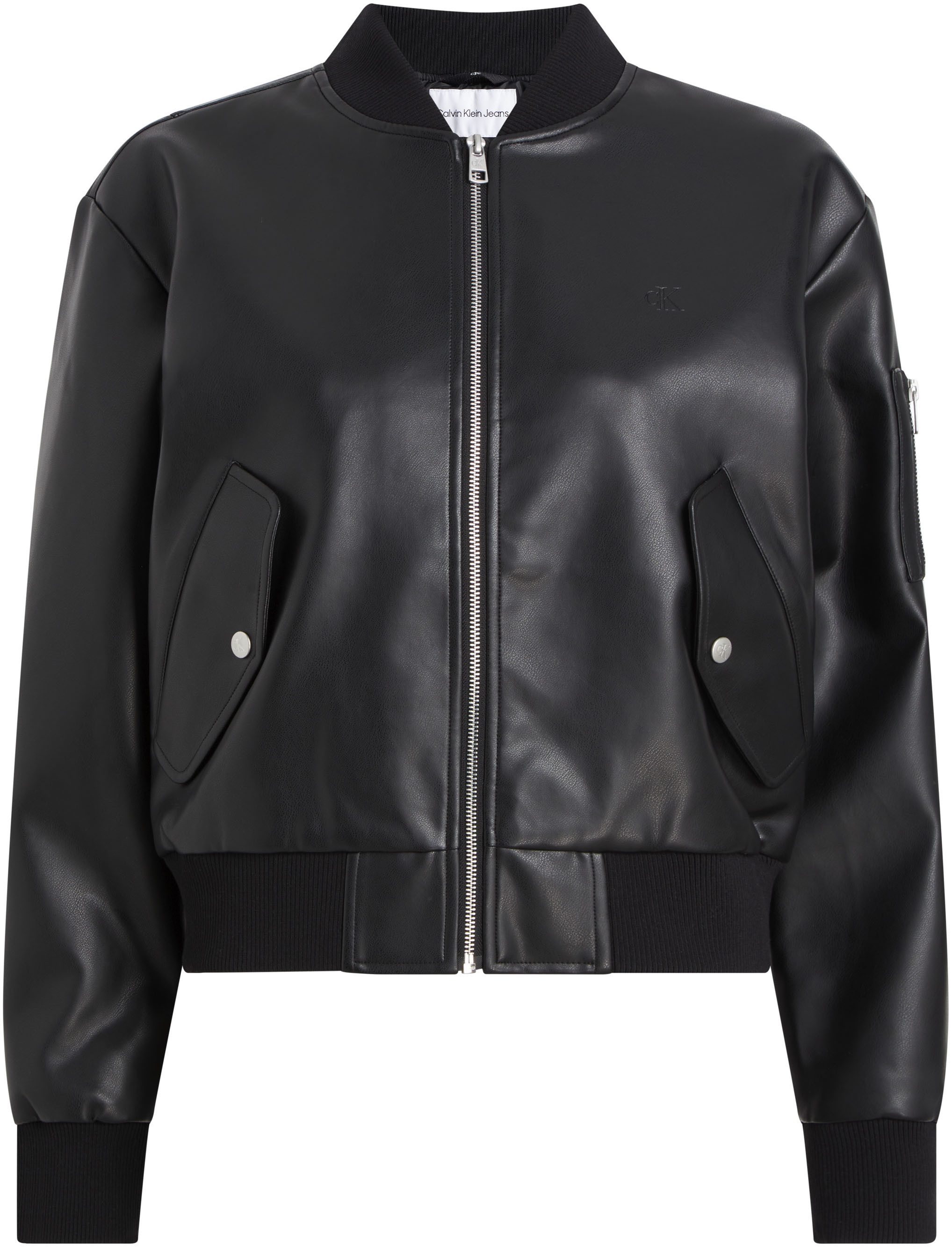 Calvin Klein Jack in collegestijl FAUX LEATHER BOMBER JACKET