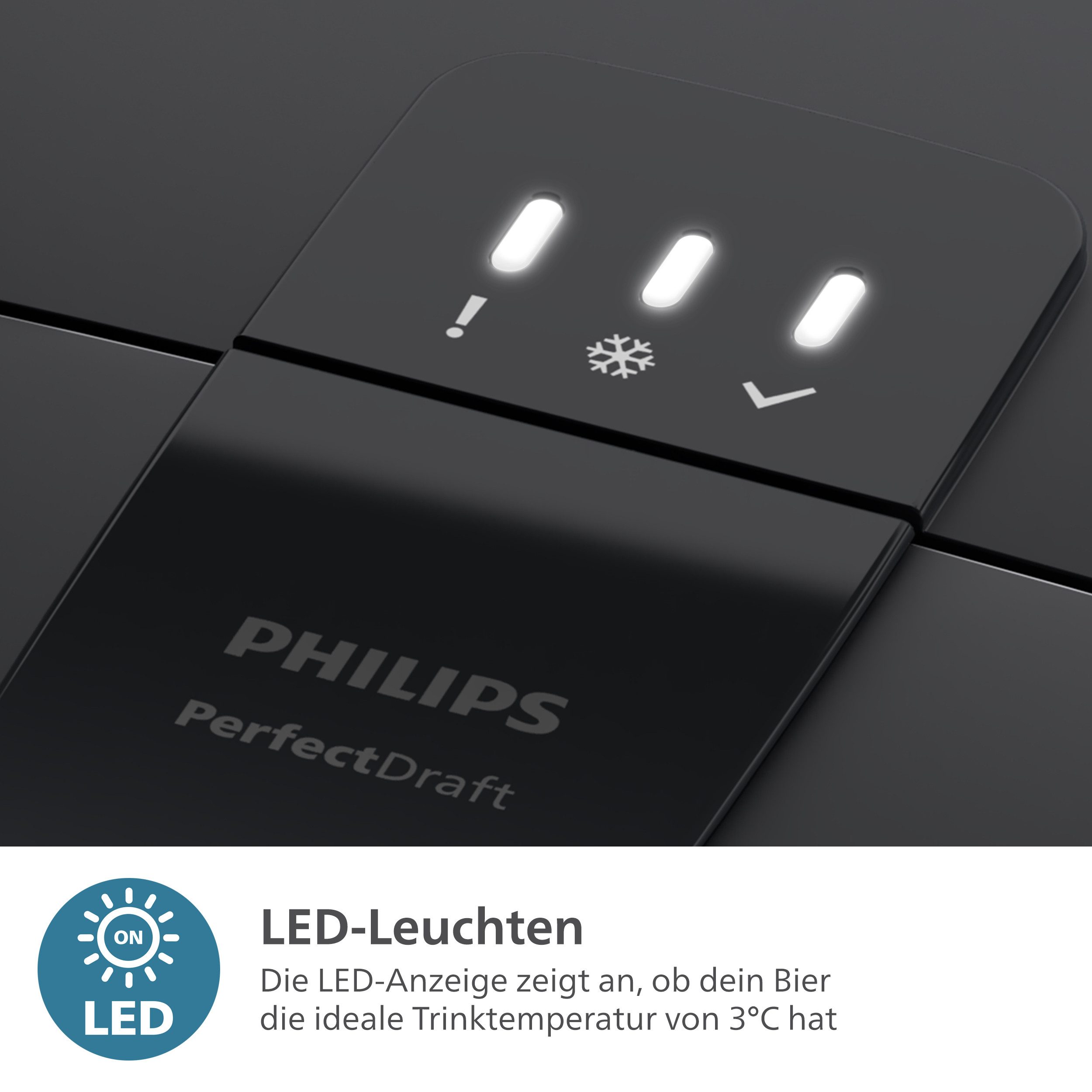 Philips Biertapinstallatie Perfect Draft 5000 Series HD3761/60 met 3 graden koeling en led-verlichting, donkerblauw