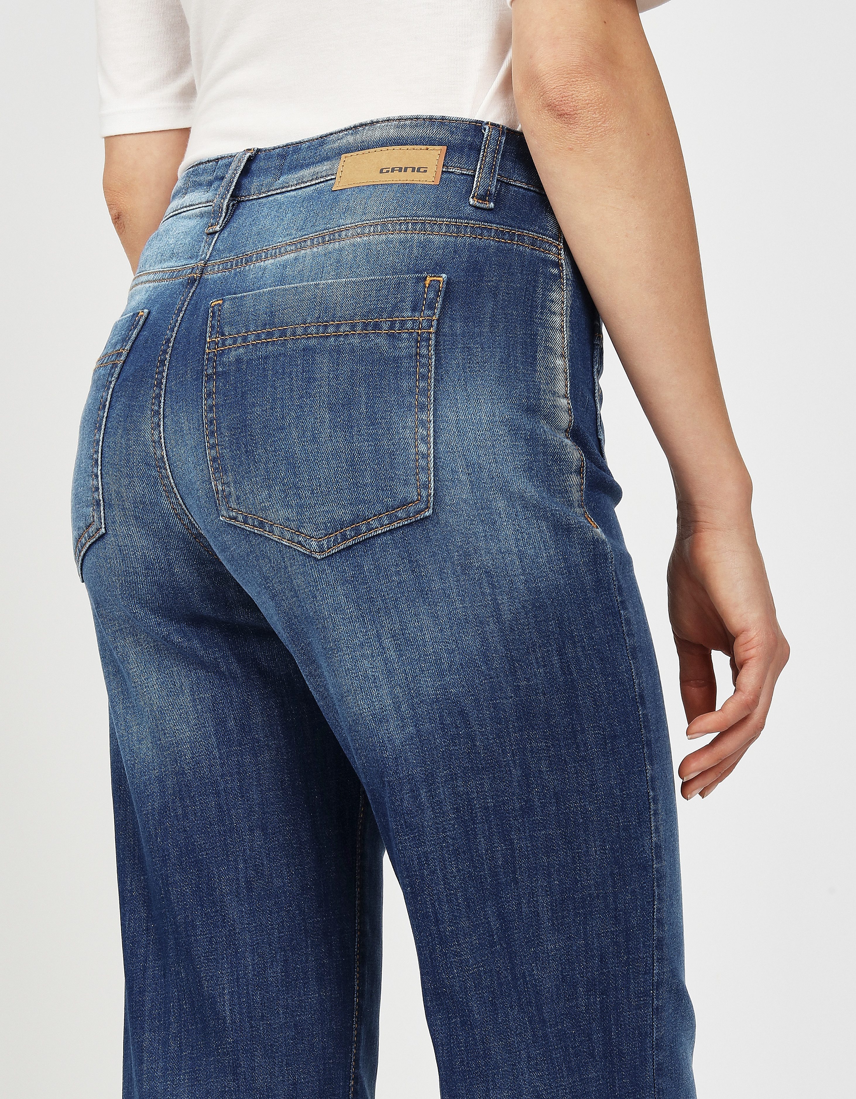 GANG Bootcut jeans 94 JESSI FLARED met trendy luipaardmotief