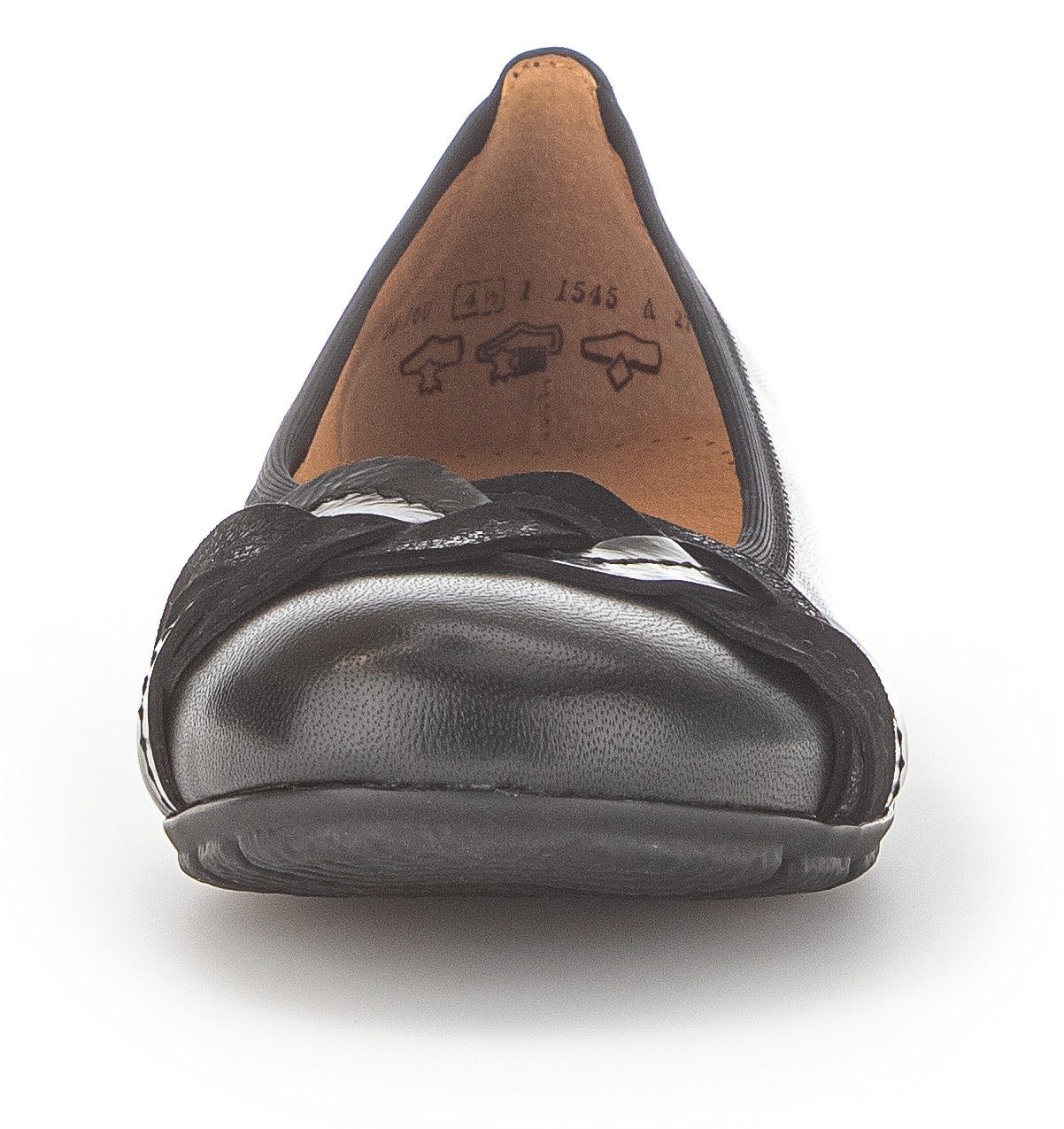 Gabor Ballerina's Platte schoenen, slippers met modieuze decoratieve gesp