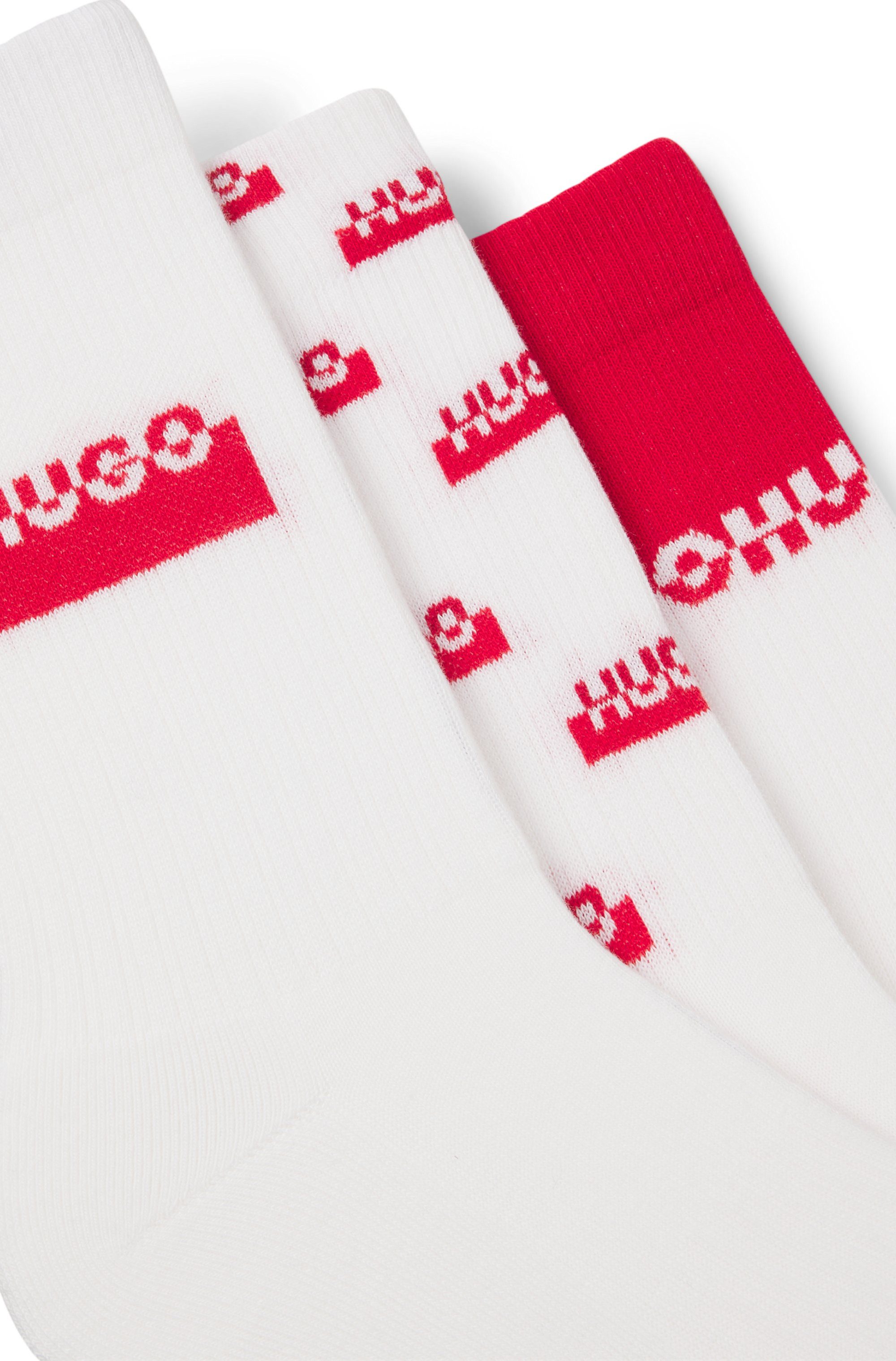 HUGO underwear Vrijetijdssokken 3P QS SPLIT LOGO CC met verschillende patronen (3 paar)
