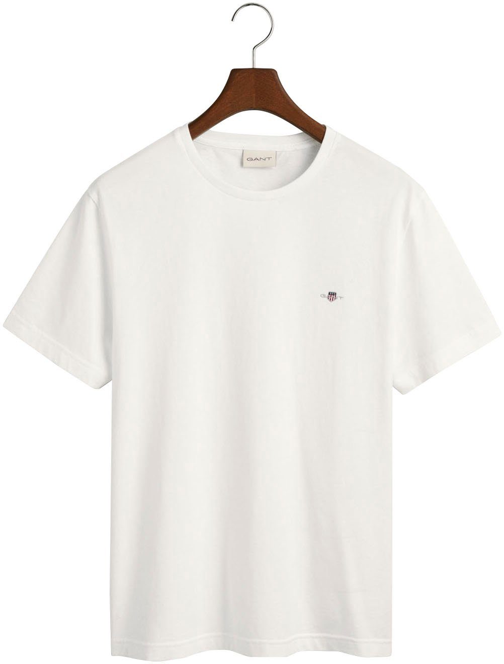 Gant T-shirt REG SHIELD SS T-SHIRT met logoborduursel op borsthoogte