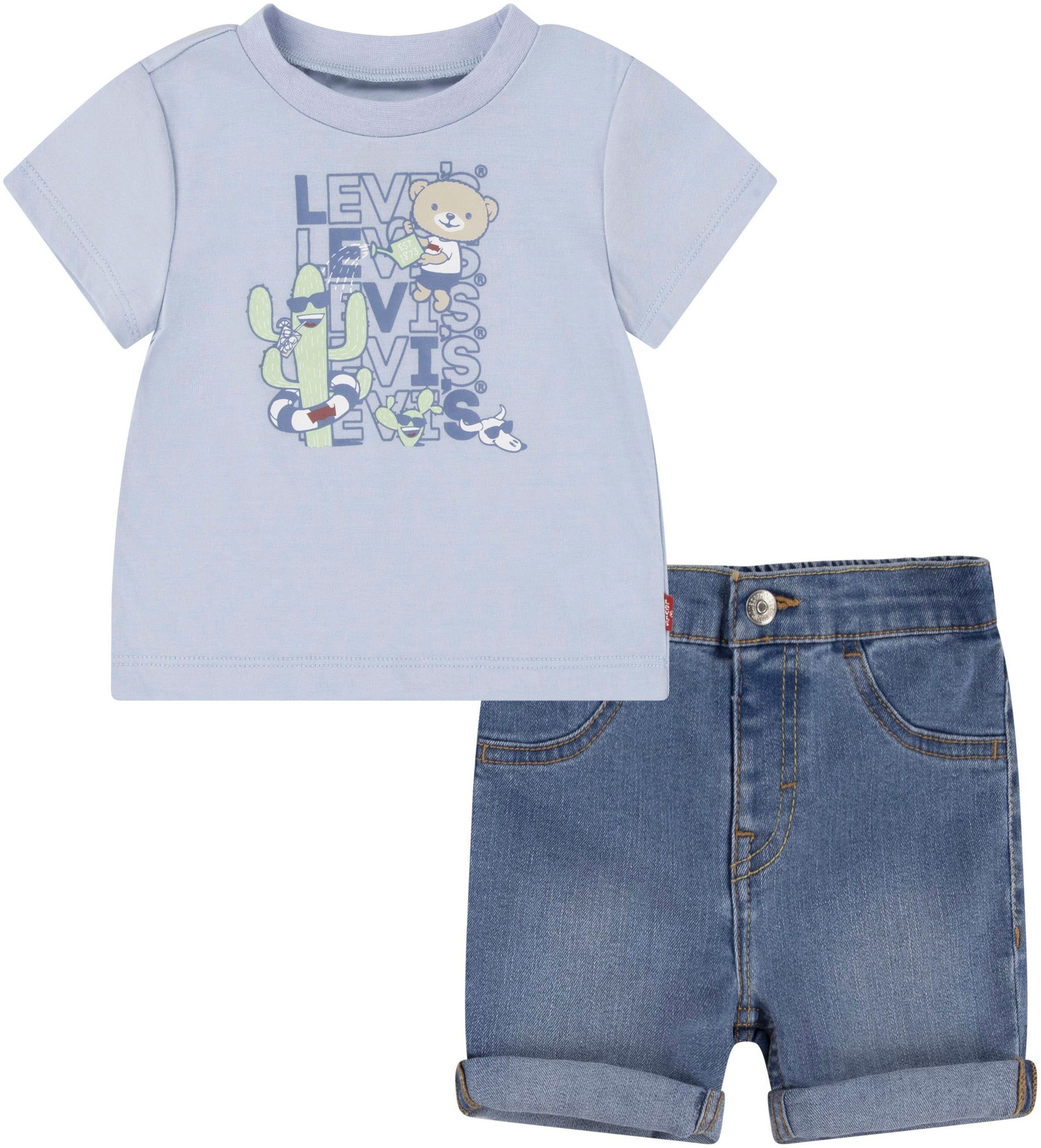 Levi's Kidswear T-shirt short CRITTER STACKED LOGO TEE (set, 2-delig)