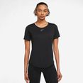 nike trainingsshirt dri-fit one women's standard fit short-sleeve top zwart
