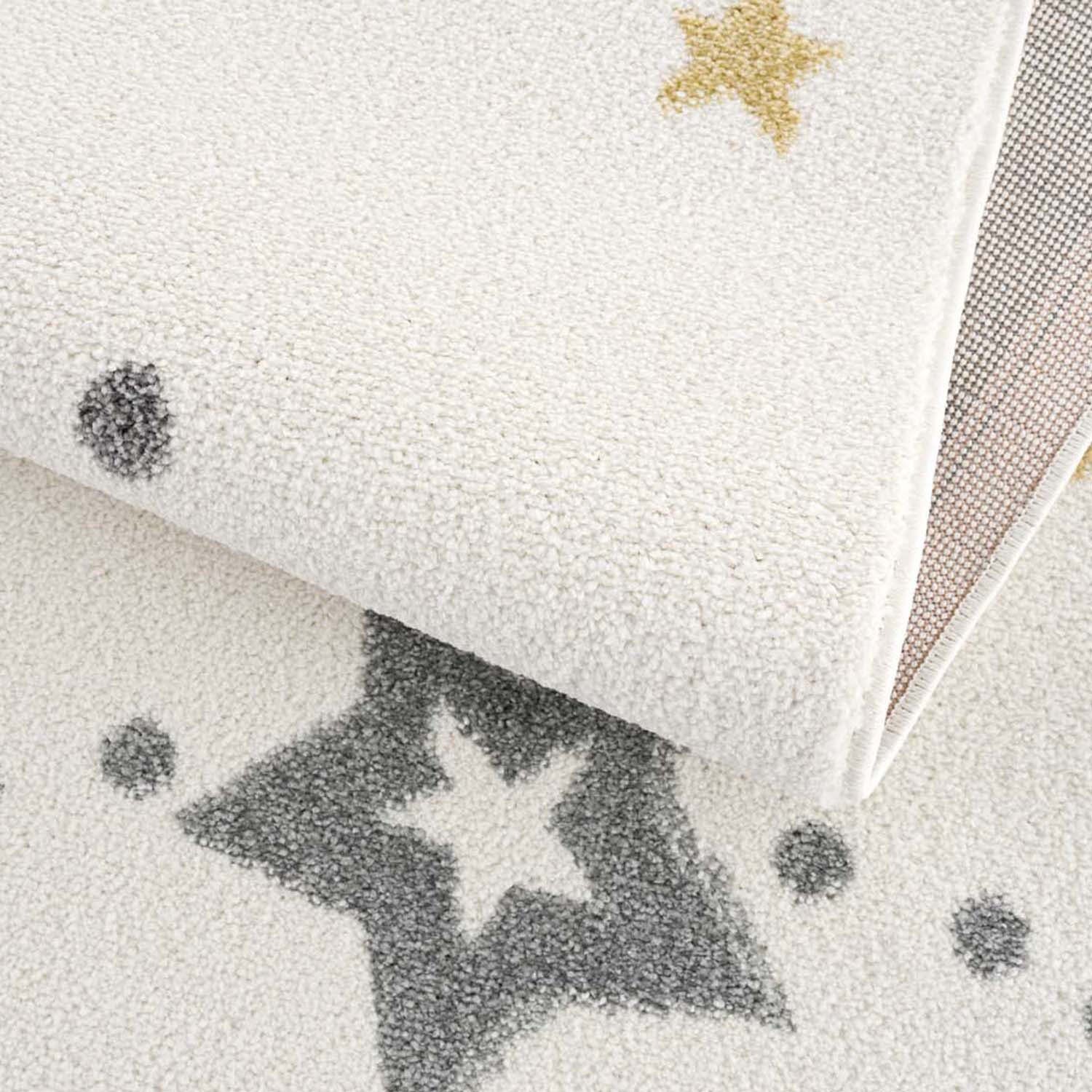 Carpet City Kindervloerkleed Anime9385 Babykleed, sterren, maan, nachthemel, zachte pool, gemakkelijk in onderhoud