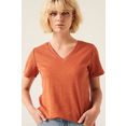 garcia t-shirt g10005 met glitterdraden oranje