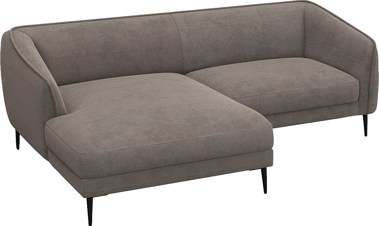 FLEXLUX Hoekbank Belle designbank, comfortabel door koudschuim in de zitting, L-vorm