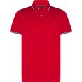 tommy hilfiger poloshirt tommy tipped slim polo rood