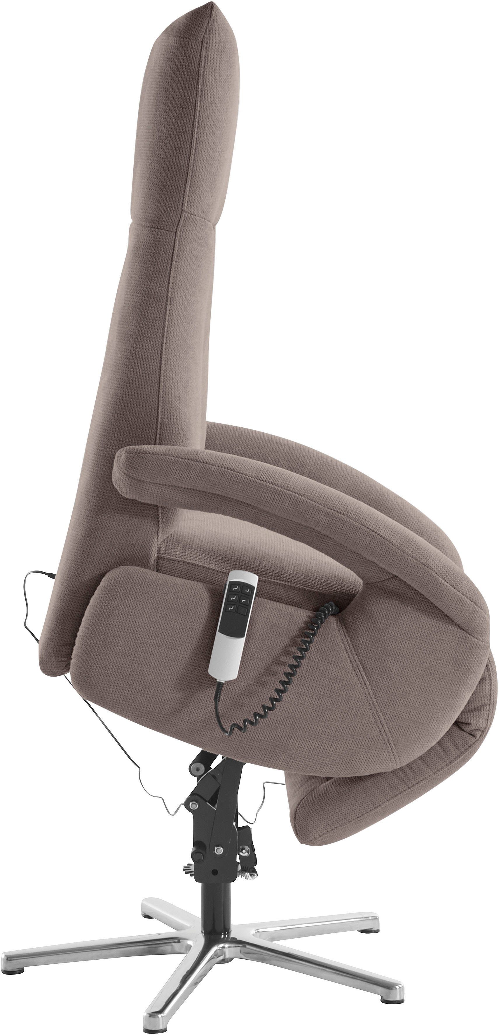 sit&more Relaxfauteuil Tycoon met verstelbare hoofdsteun en 360° draaifunctie keuze tussen handmatige of elektrische functie, ook met accu (draadloos)