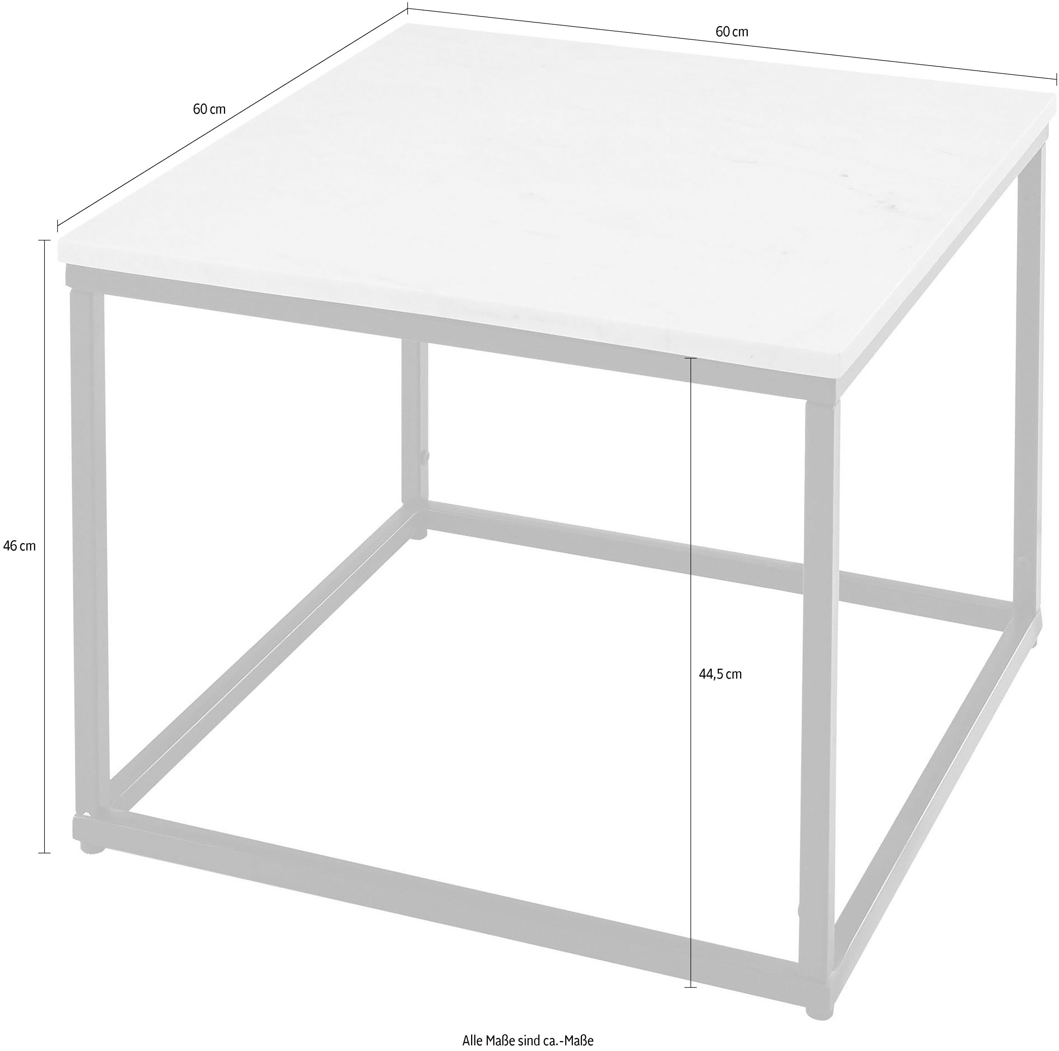 Stolkom Salontafel Samy Marmer, tafel in wit of zwart