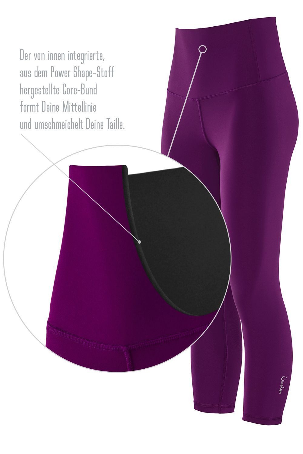 Winshape Legging 7 8-Tights HWL317C met v-vorm applicatie en core-band