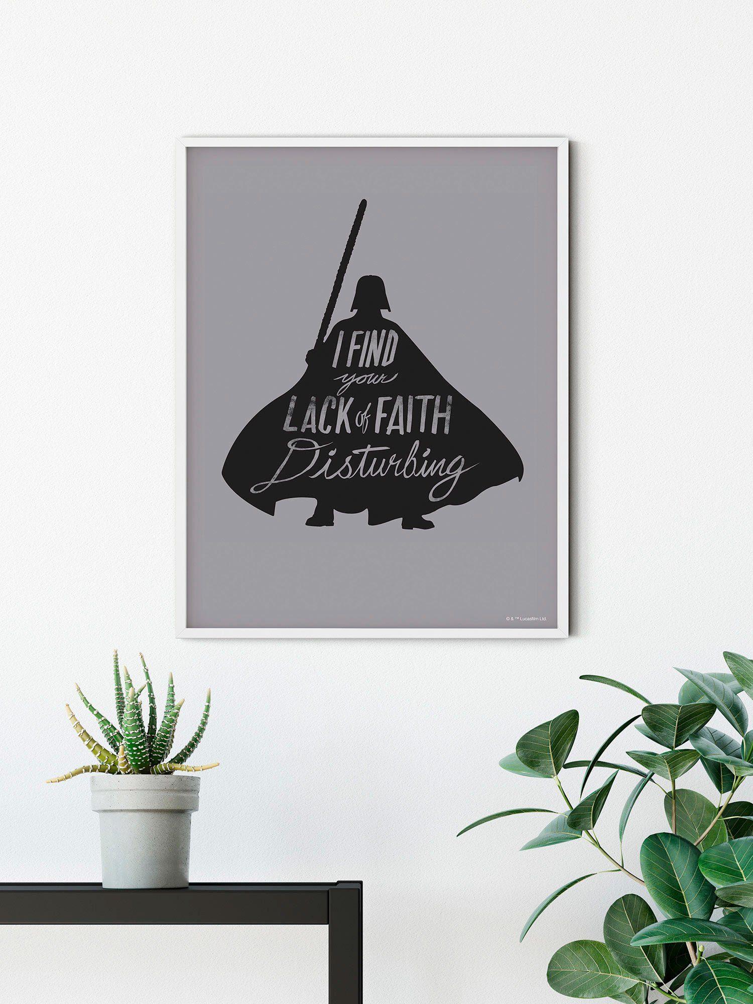 Komar Wanddecoratie Star Wars Silhouette Quotes Vader Wanddecoratie voor de kinderkamer - zonder lijst (1 stuk)