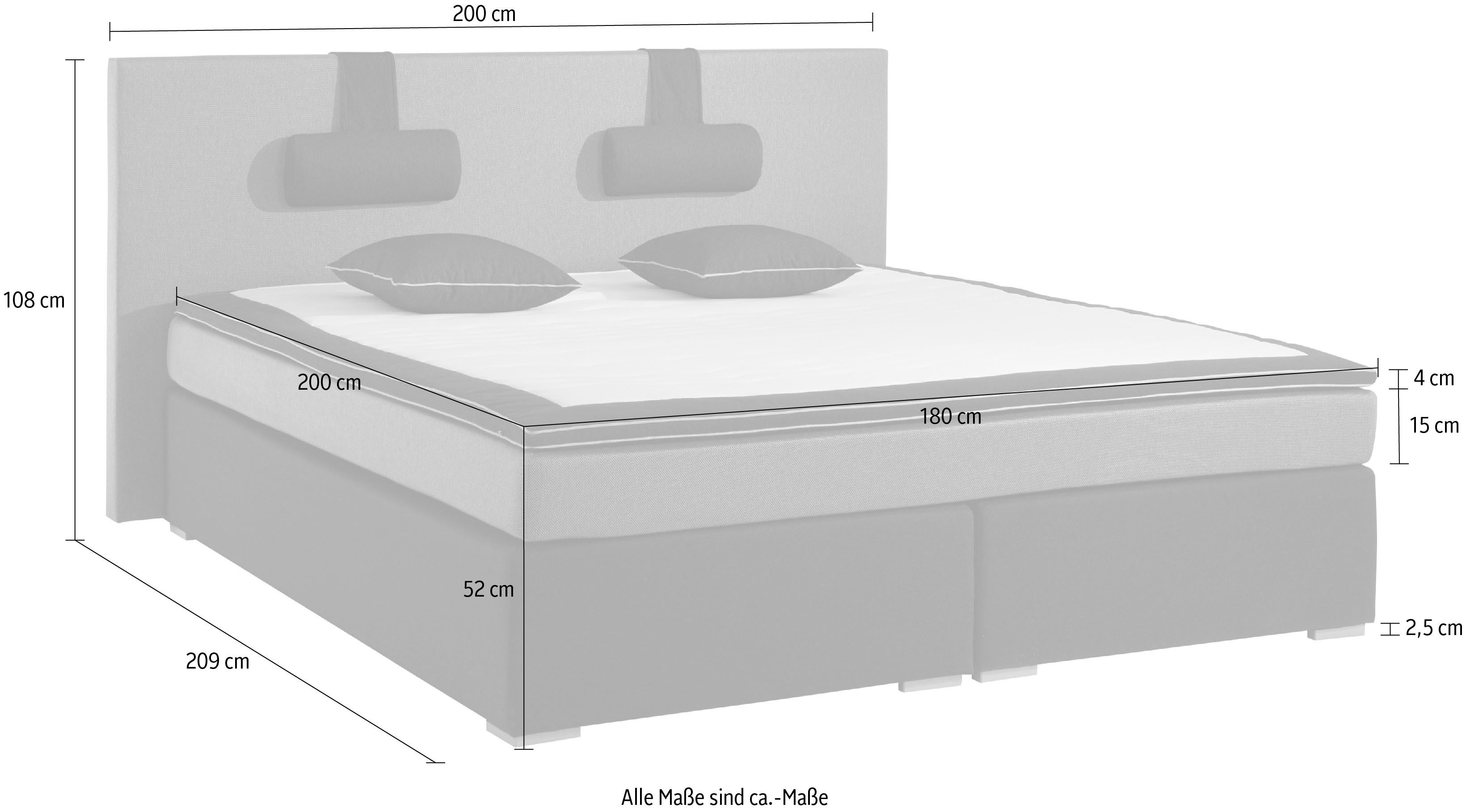 ATLANTIC home collection Boxspring Rick met bonell-binnenveringsmatras, incl. topmatras