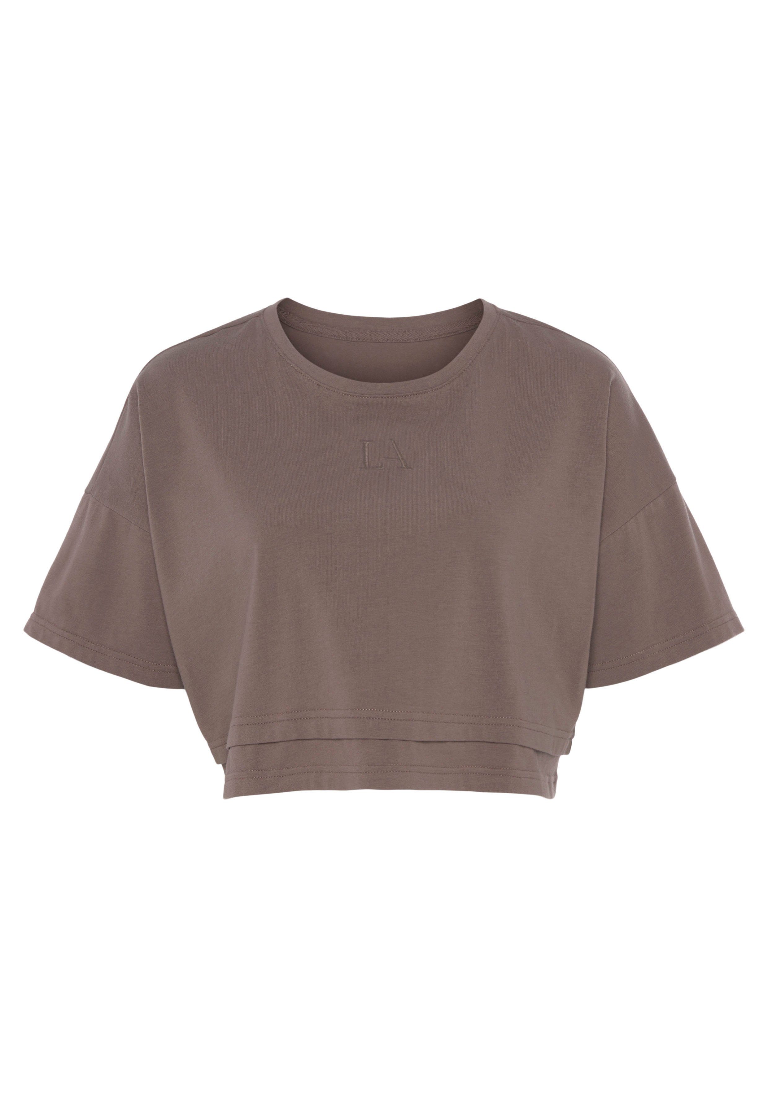 Lascana Shirt met korte mouwen met kastige snit en lagen-look