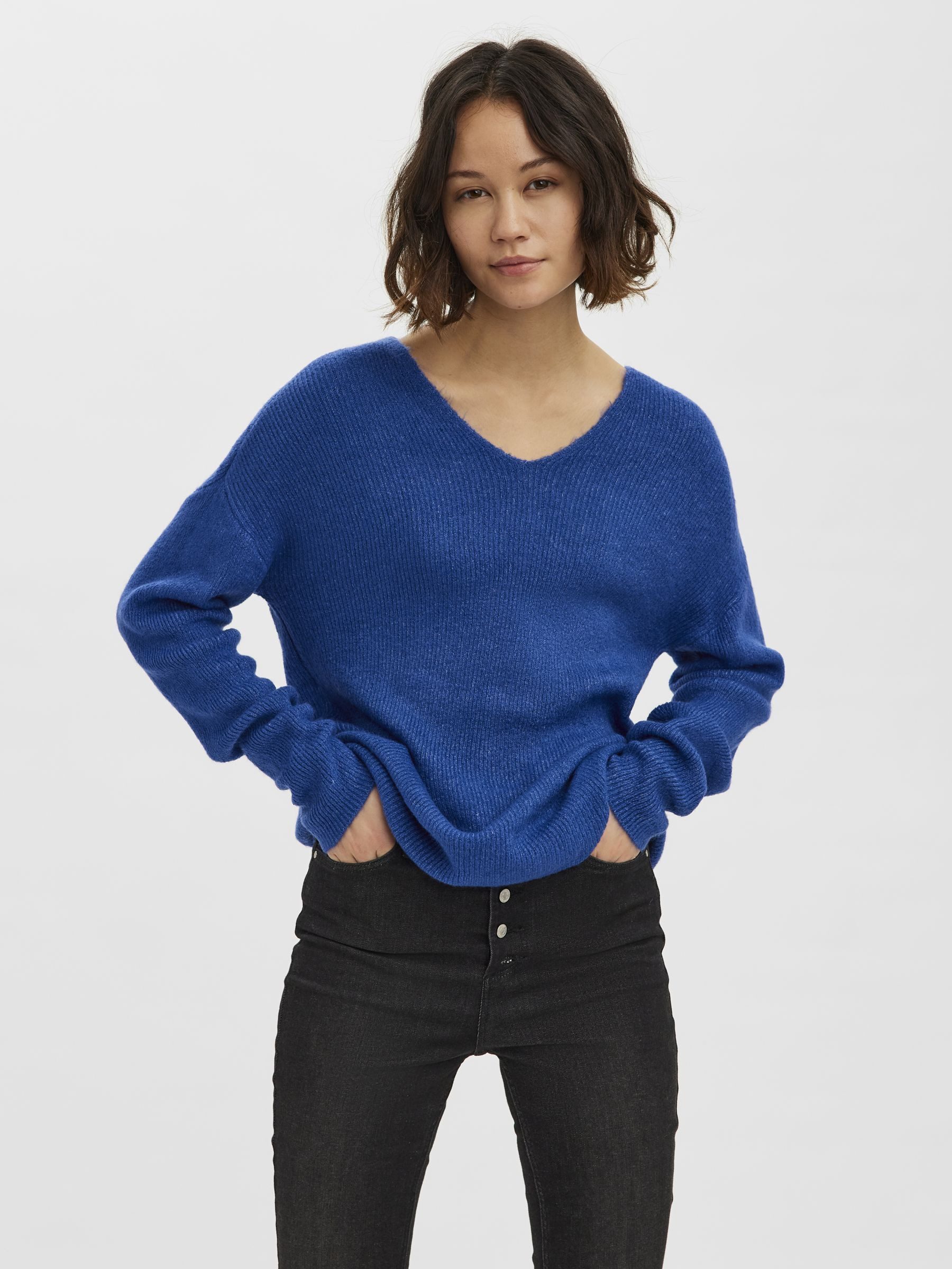 Vero Moda Trui met V-hals VMCREWLEFILE LS V-NECK BLOUSE NOOS