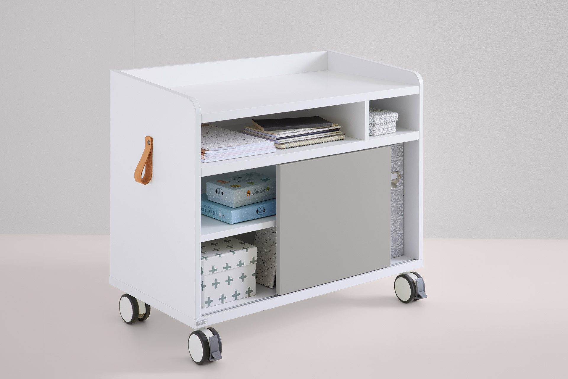 PAIDI Kinderwelten Container Rollcaddy S met schuifdeur en 2 vergrendelbare wielen