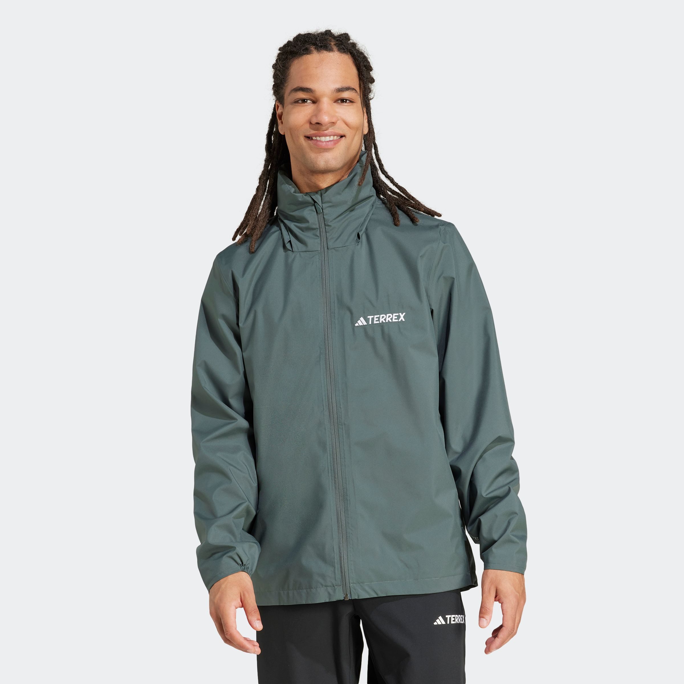 adidas TERREX Outdoorjack MT ESS 2L R JKT heren outdoorjassen maat L groen