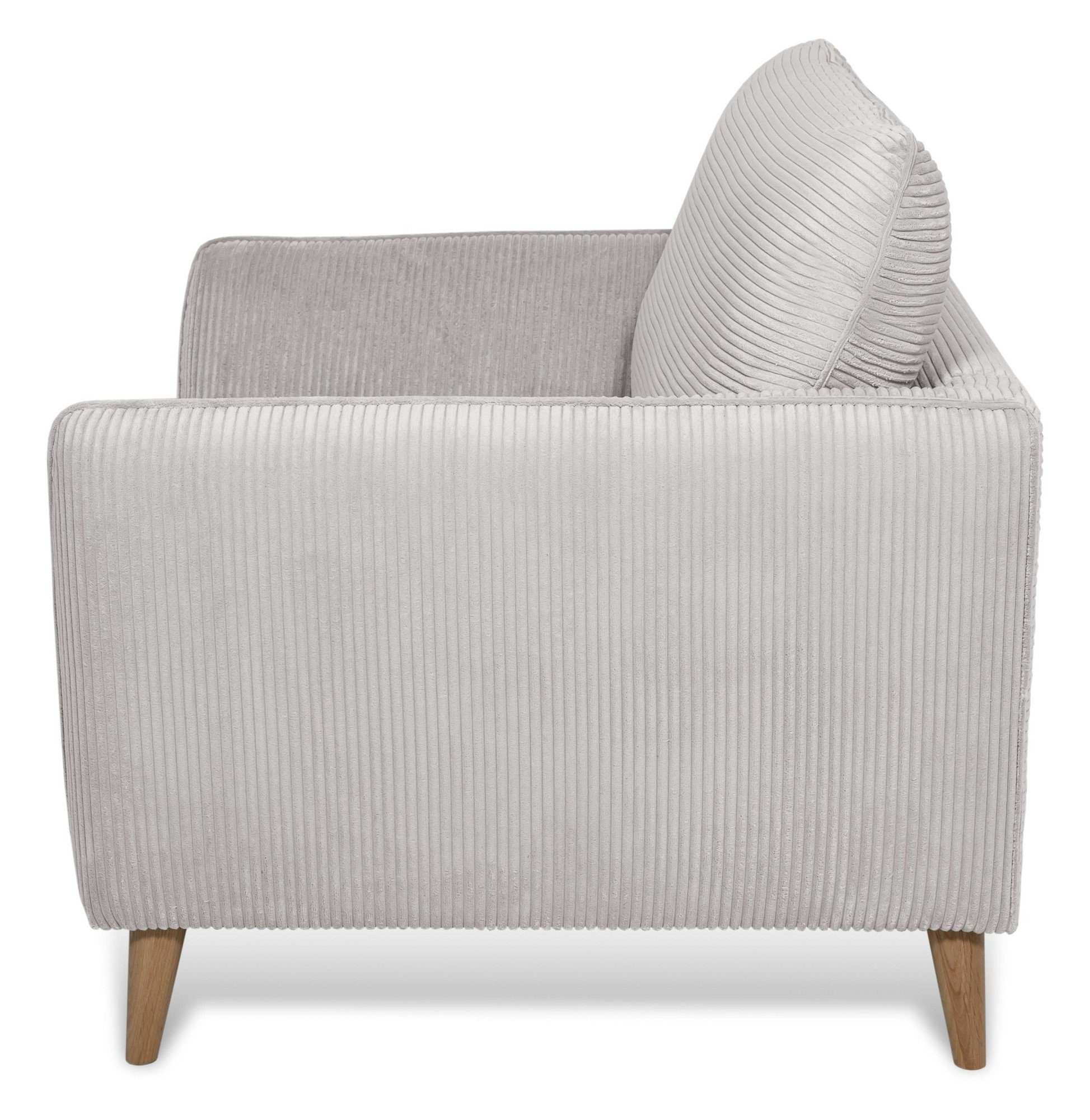 Home affaire Fauteuil Marseille Massief houten poten eiken, landhuisstijl, golfvering