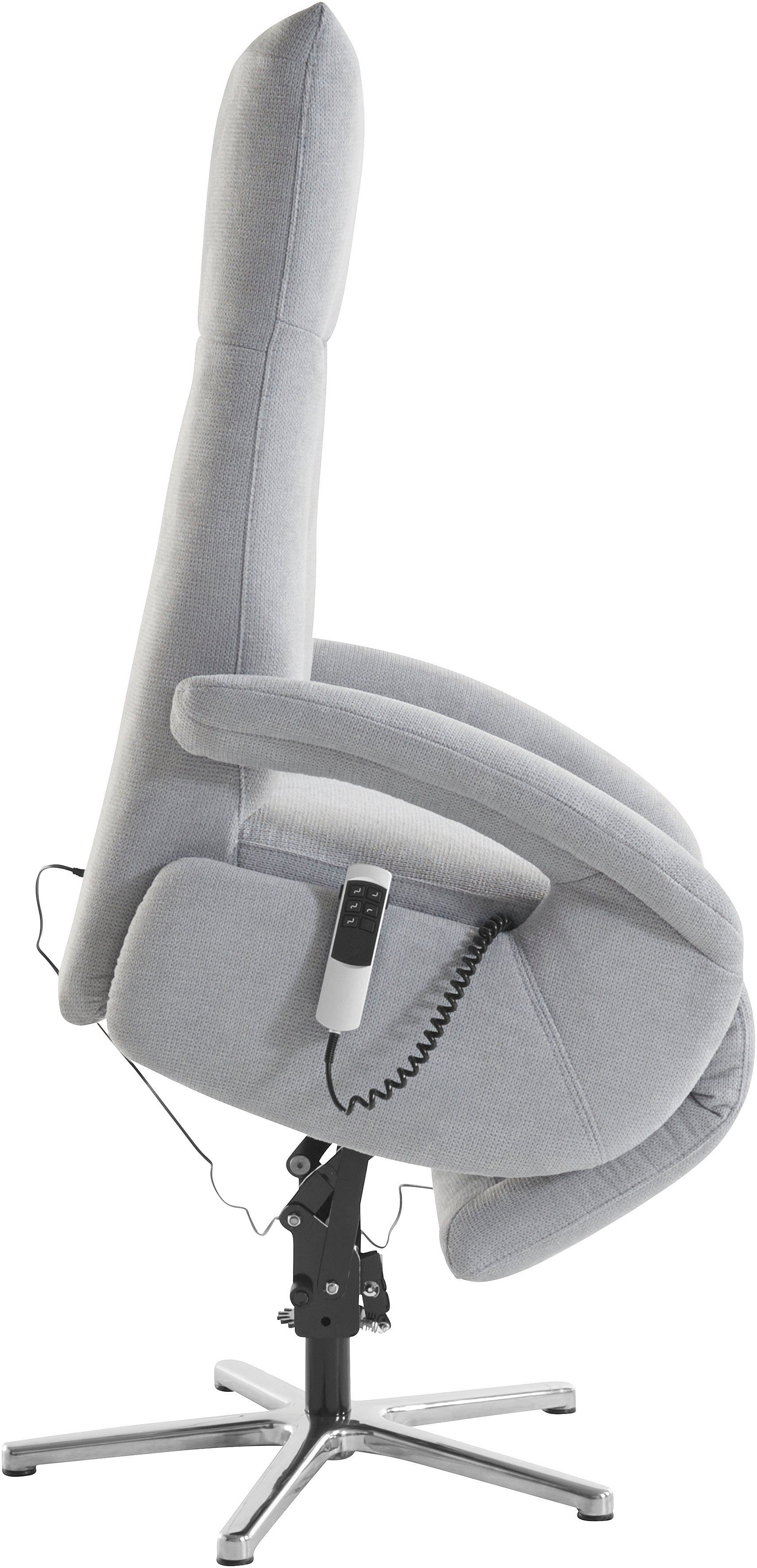 sit&more Relaxfauteuil Tycoon met verstelbare hoofdsteun en 360° draaifunctie keuze tussen handmatige of elektrische functie, ook met accu (draadloos)