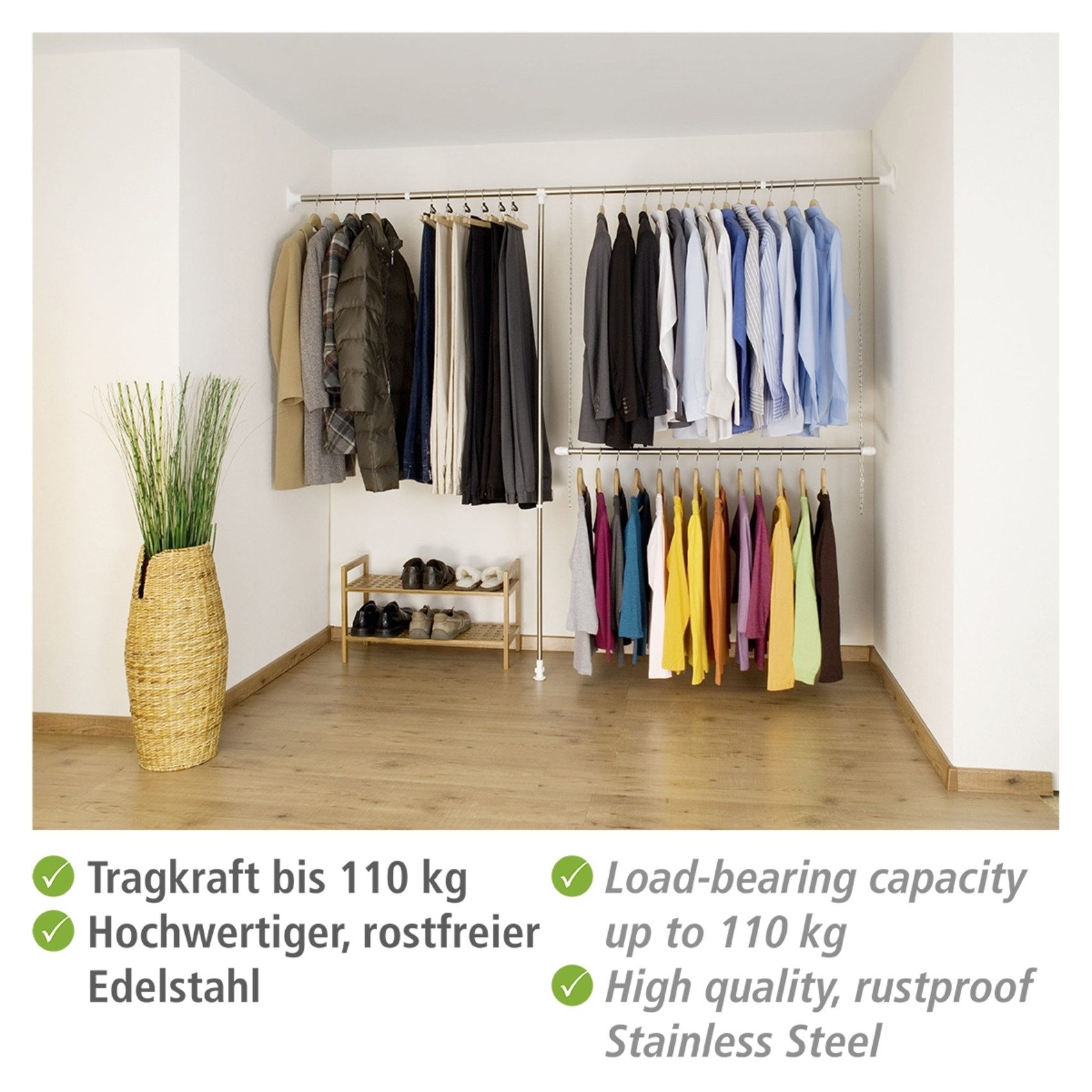 WENKO Telescooprek Kapstok (set, 3-delig)
