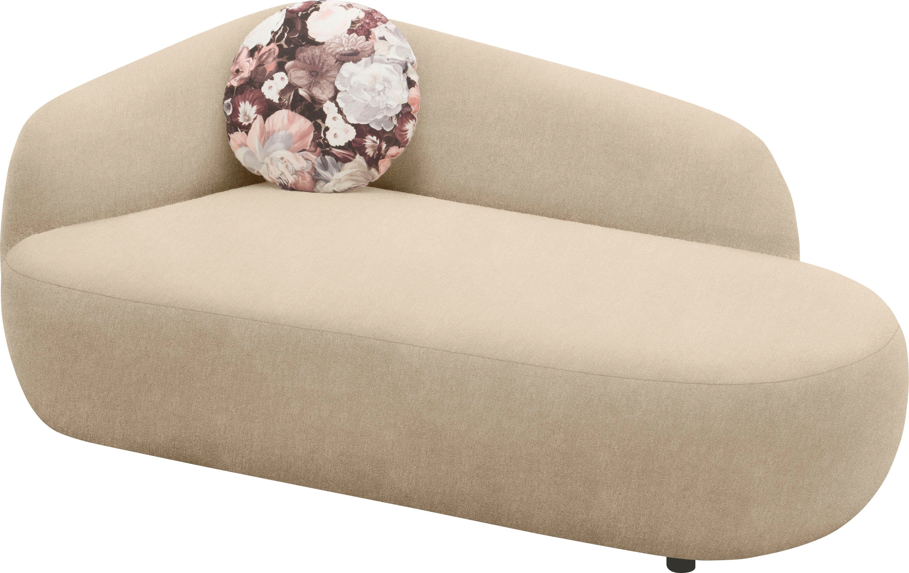 andas Récamier Björnar incl. reversible-sierkussen: bloemmotief, resp. uni, Binnenvering, armleuning links of rechts naar keuze, B/D/H: 183x105x75 cm