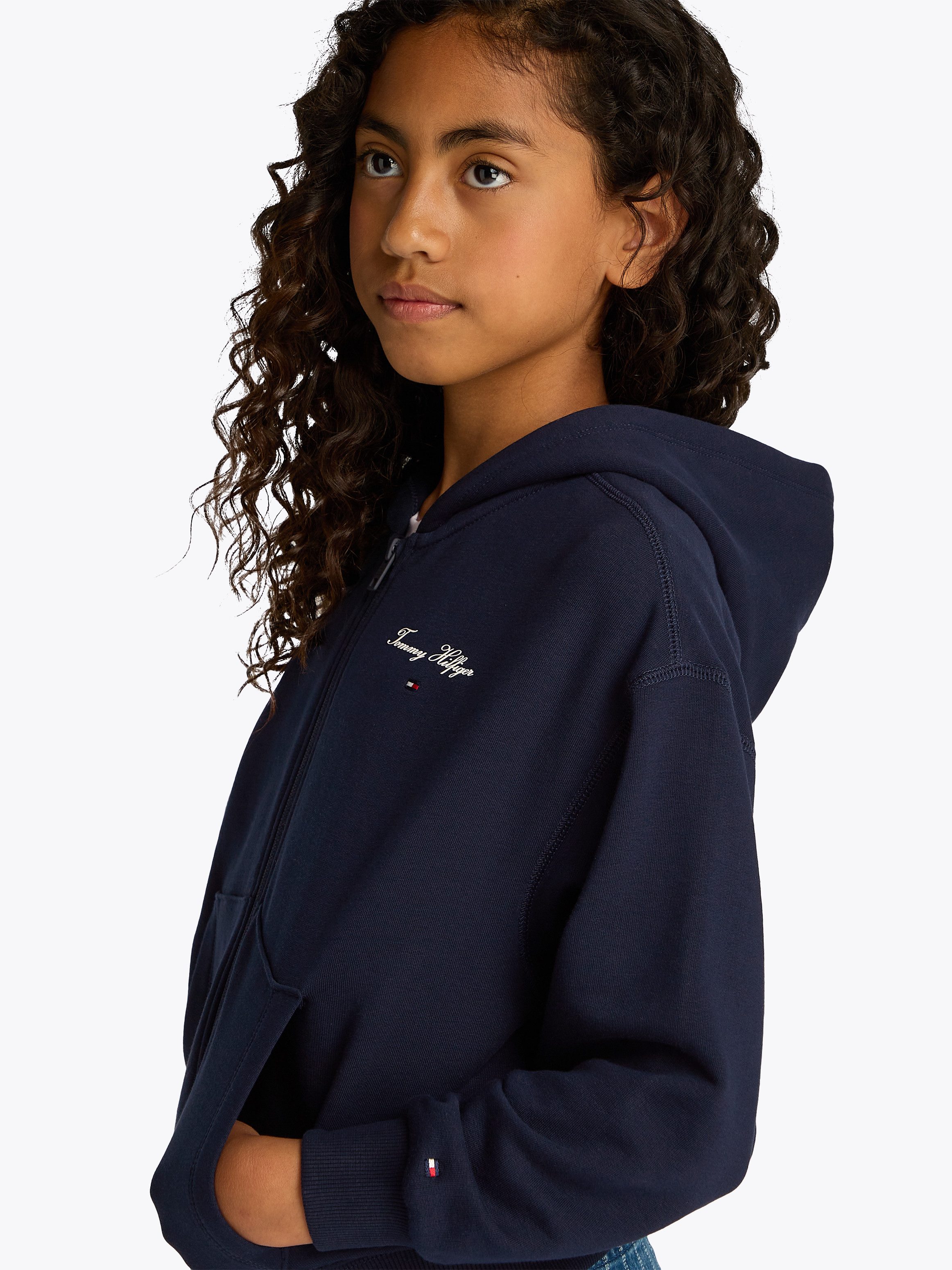Tommy Hilfiger Sweatvest VARSITY ZIP THROUGH met logo aan de voorkant en achterkant