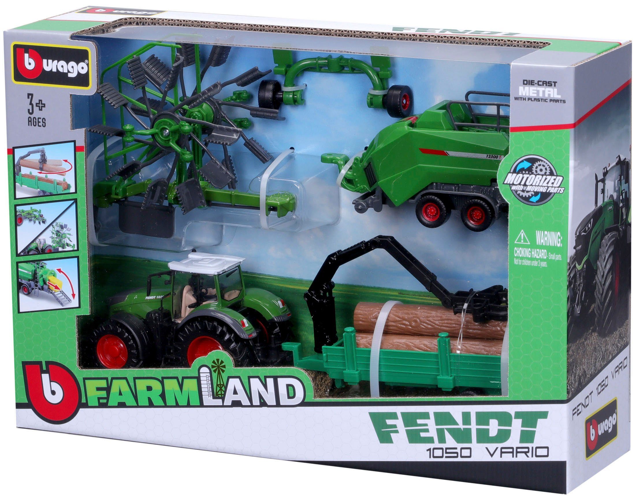 Bburago Speelgoed-tractor Farmland, FENDT Vario 1050 cadeauset