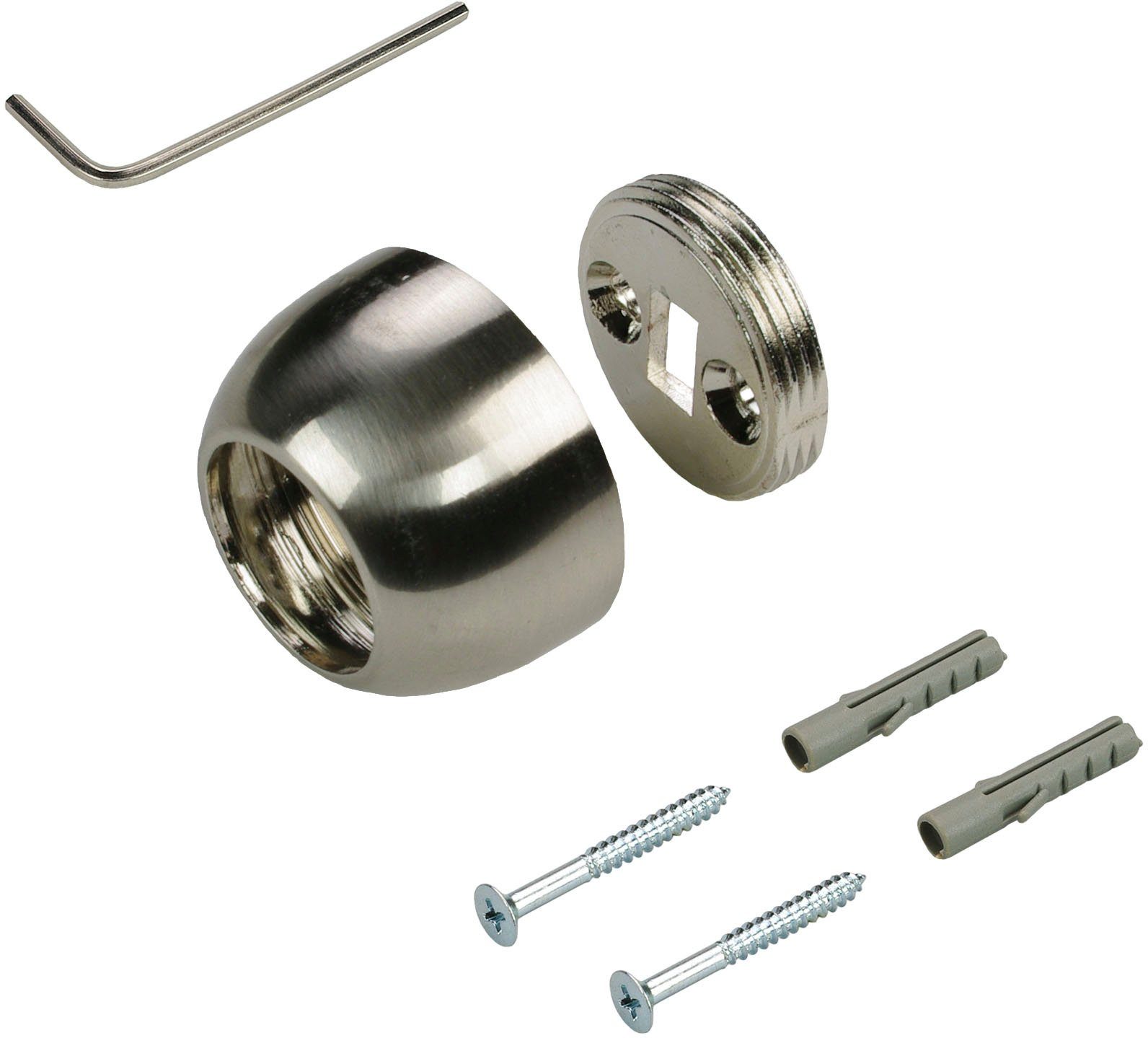 Liedeco Gordijnroedehouder Wandsteun, wandhouder voor 20 mm gordijnroedes "France" (1 stuk)