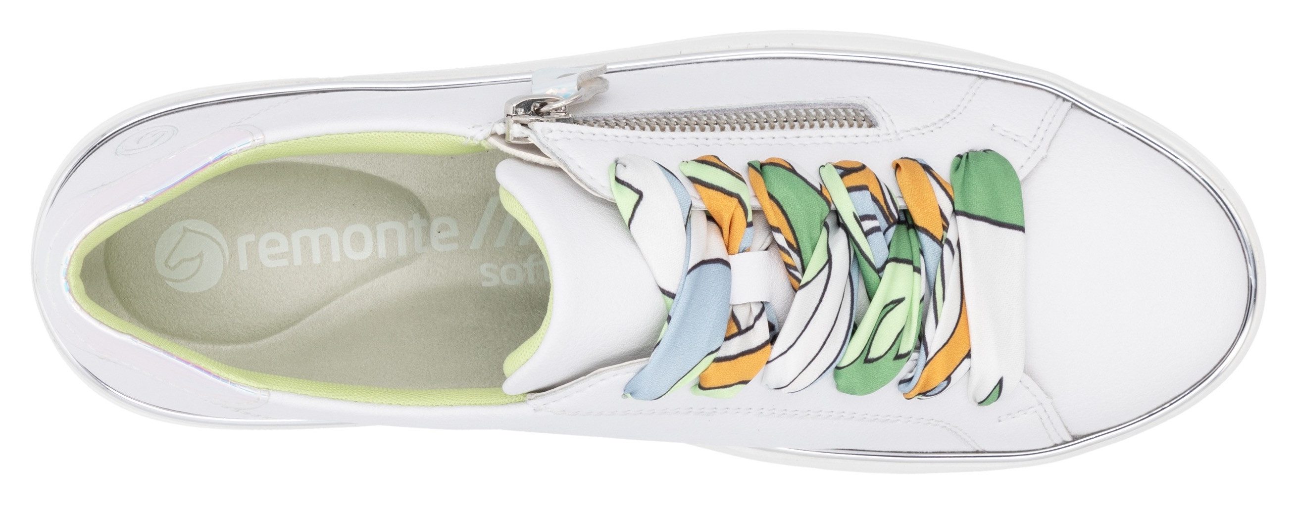 Remonte Plateausneakers , vrijetijdsschoen, lage schoen, veterschoen met zijrits