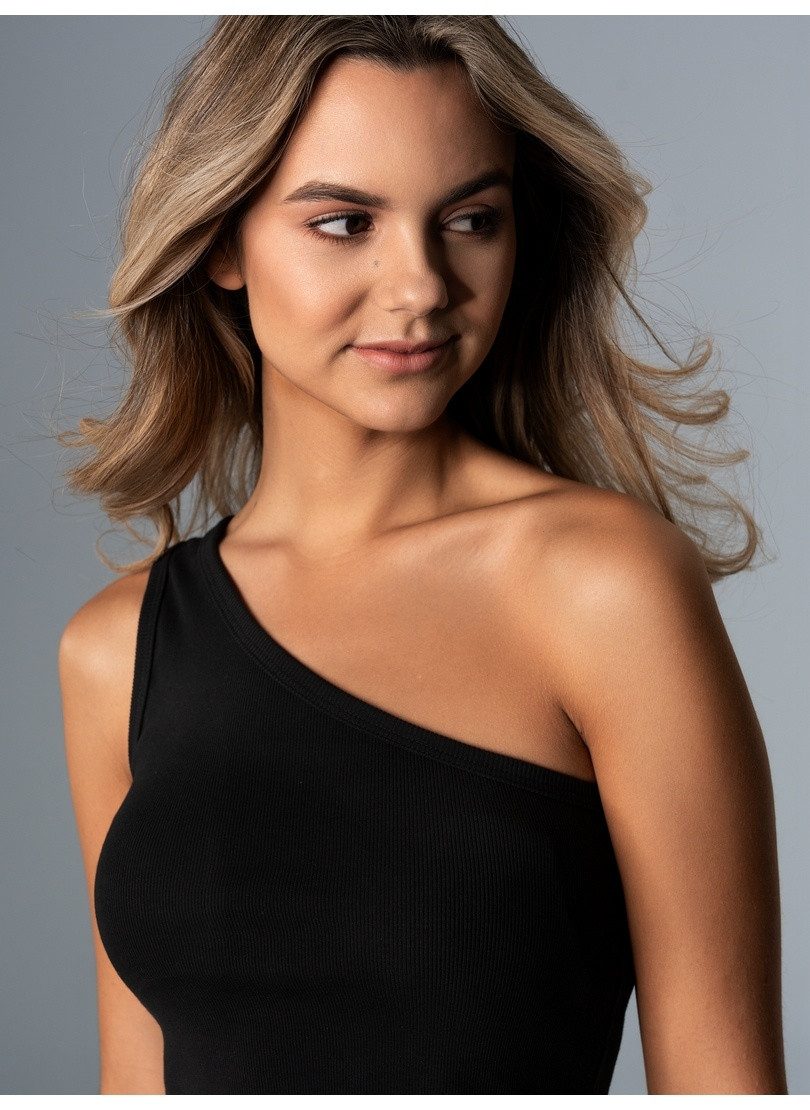 Trigema T-shirt modieuze one-shoulder top (1-delig)