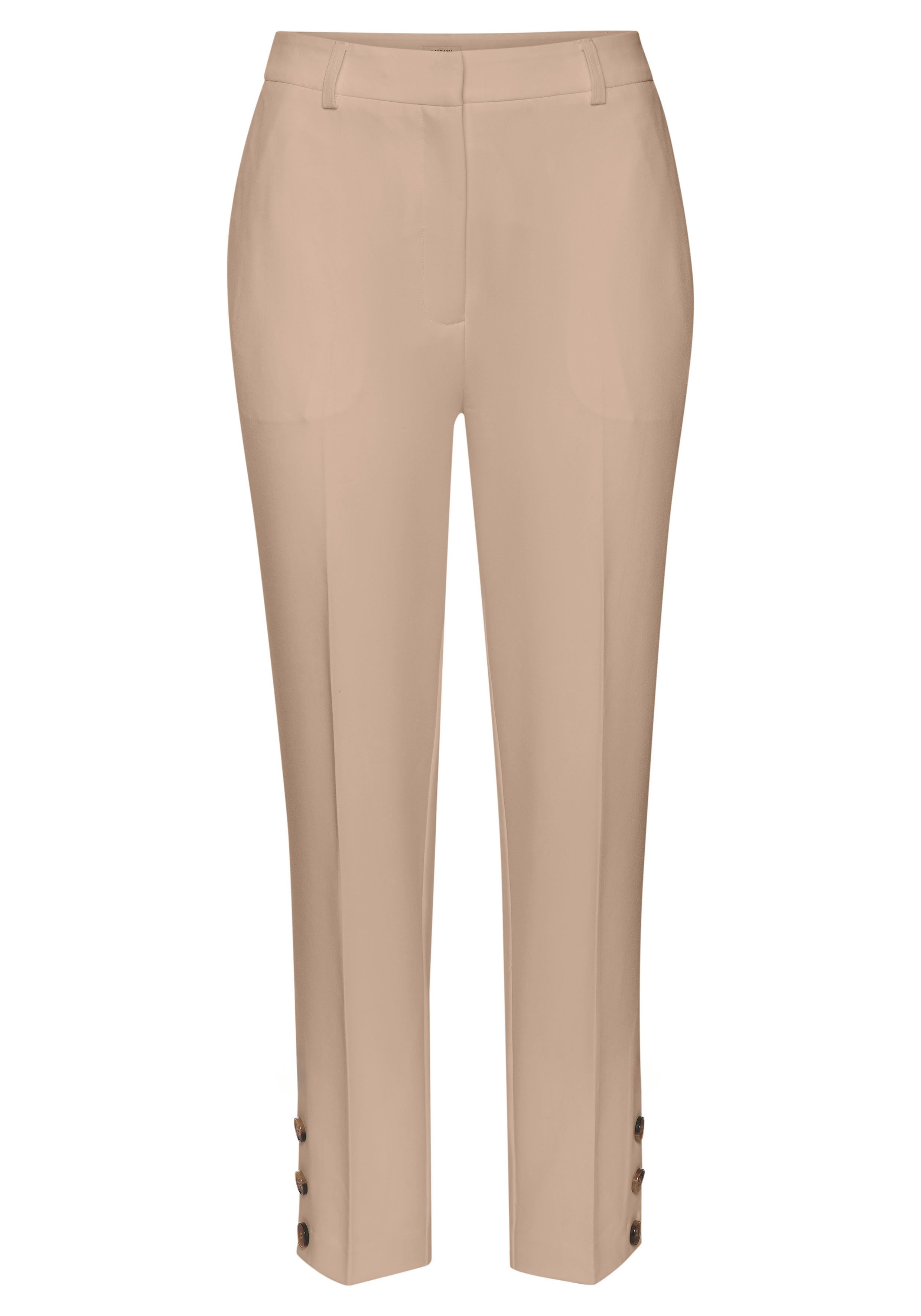 Lascana Pantalon met knopen aan de broekzoom figuurvormend pantalon business-look