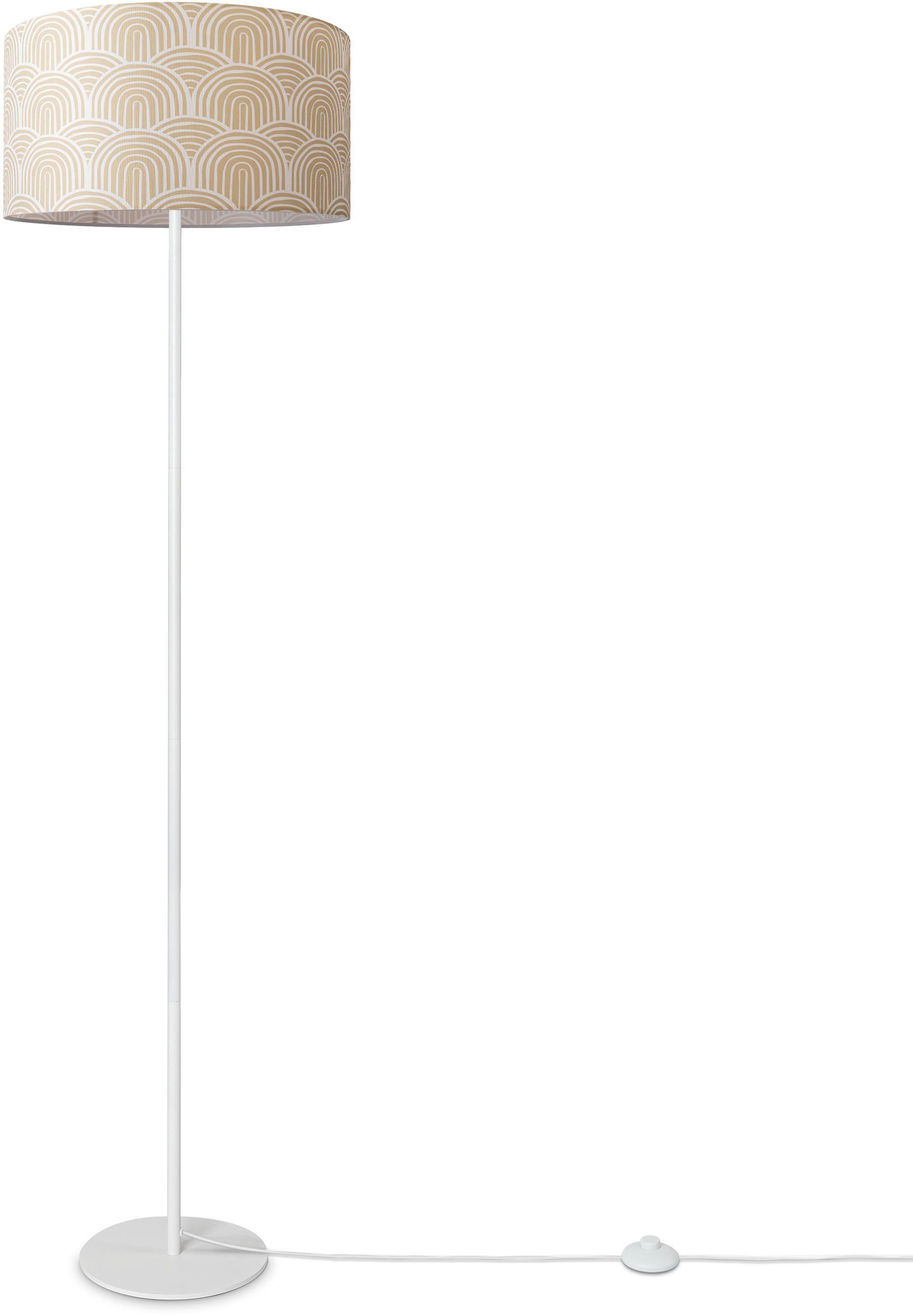 Paco Home Staande lamp Luca Pillar Woonkamer vloerlamp met kap kantoor modern vintage patroon E27